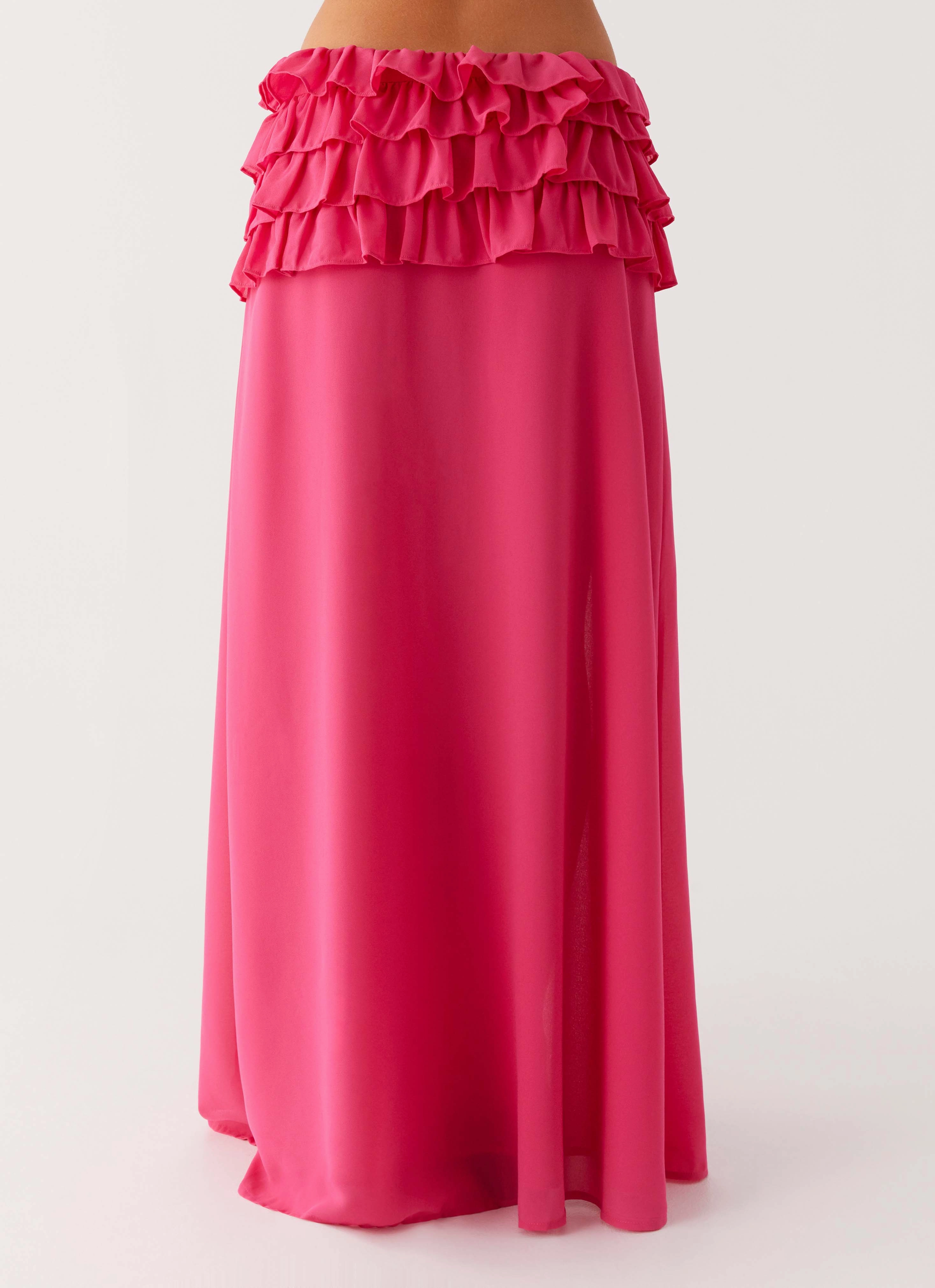 Shimmer-Effect Sun Protection Wear Shirin Sarong - Hot Pink