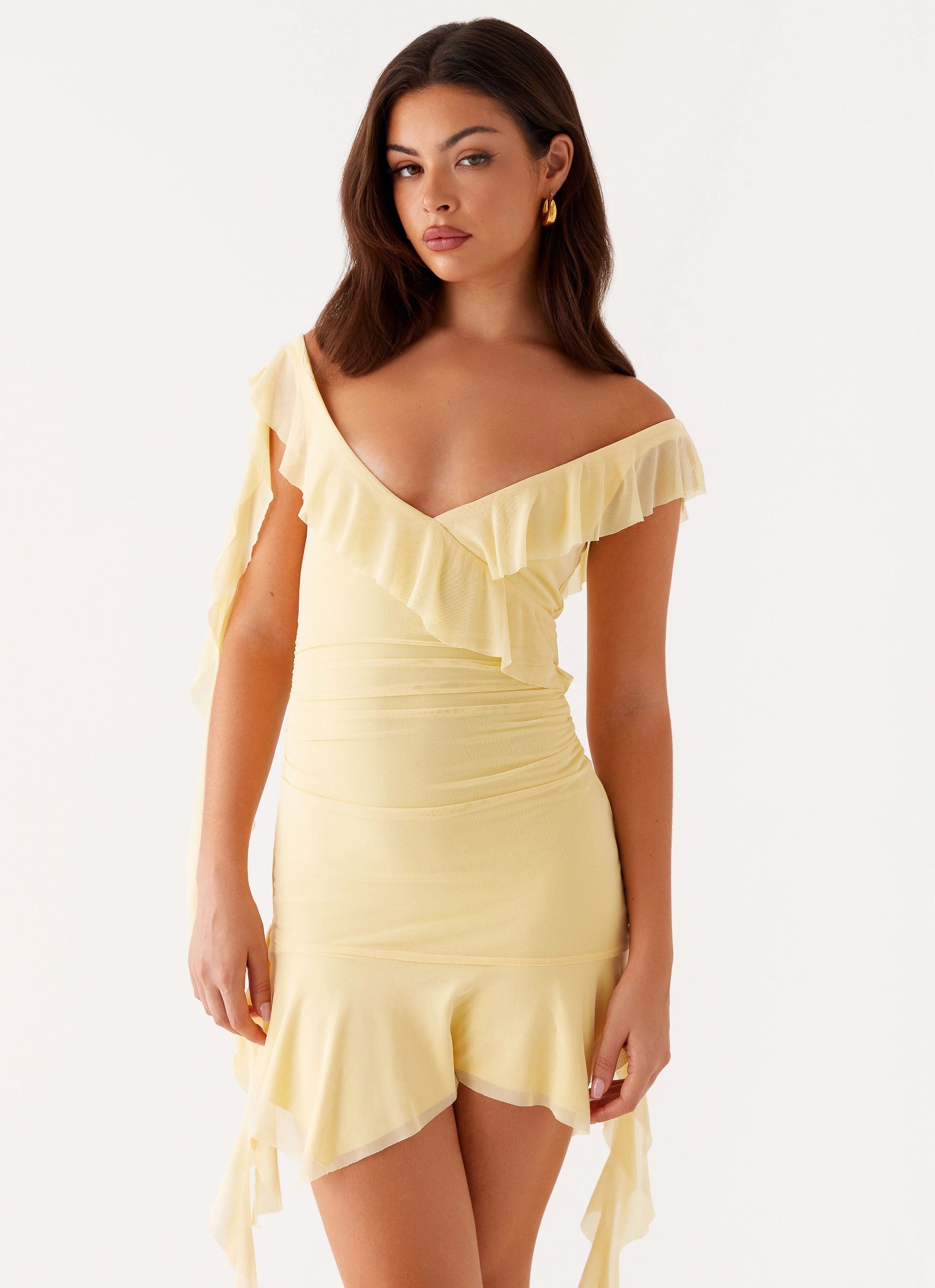Shona Mini Dress - Yellow Calm Style
