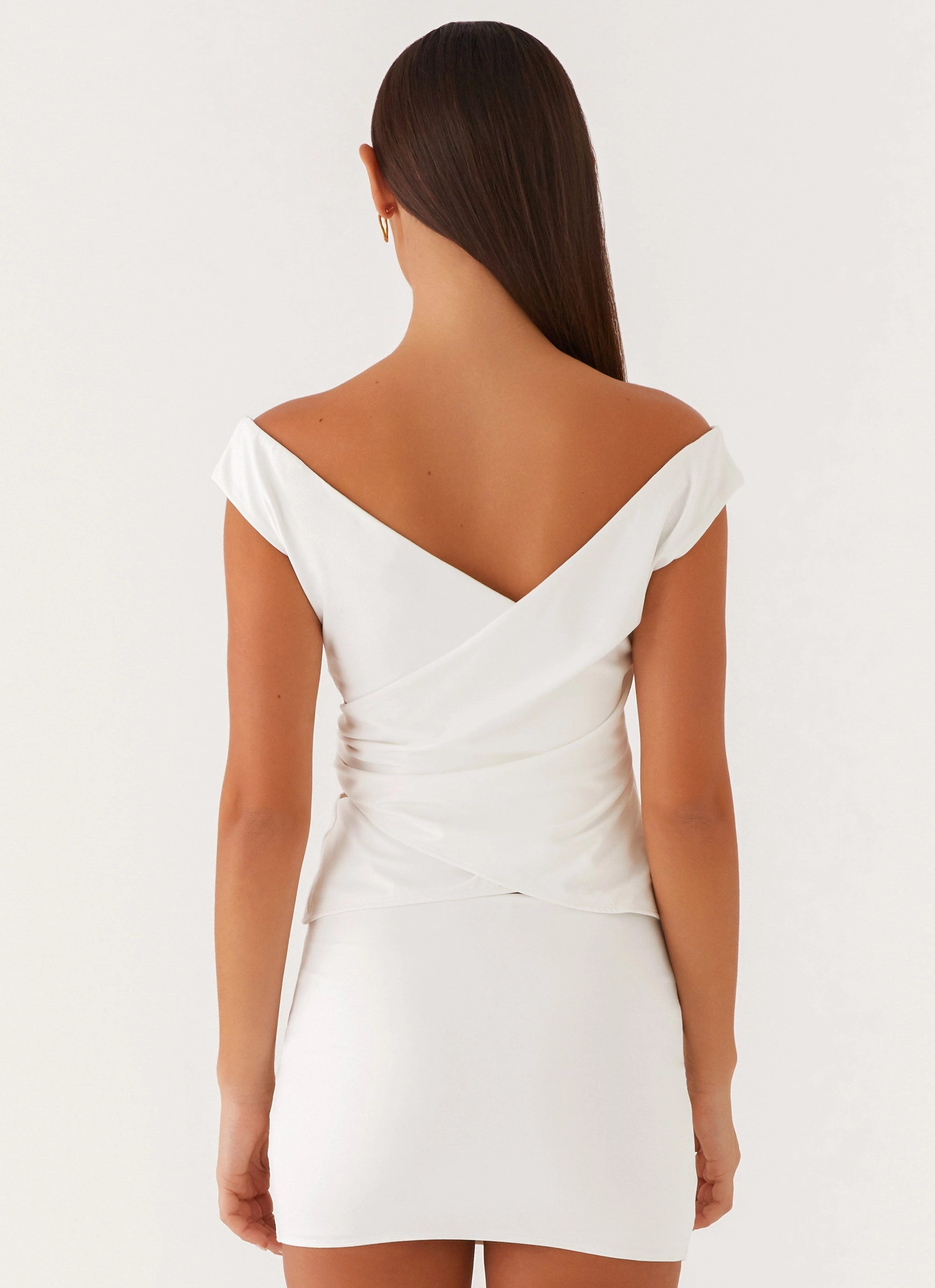 Shoreline Off Shoulder Top - White Elegant Look Easy to Wear