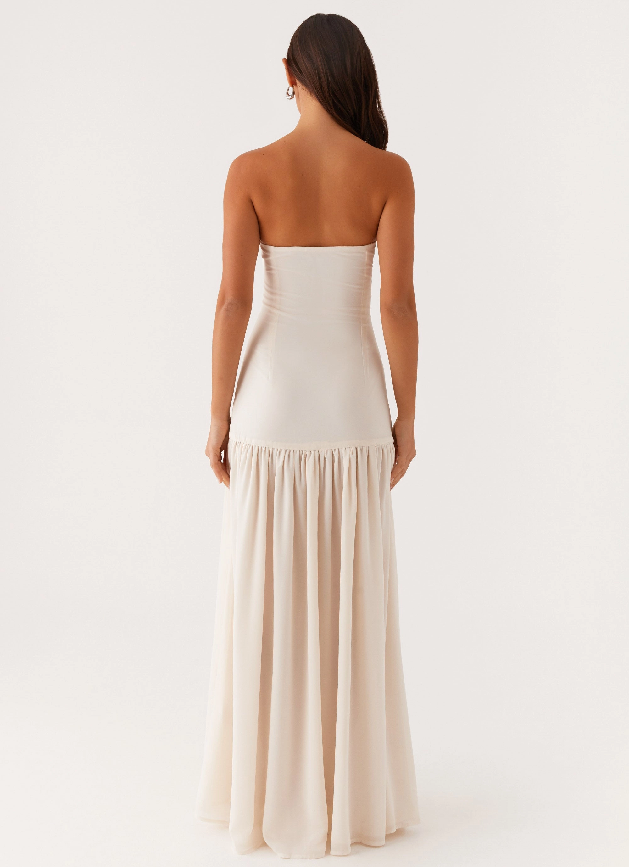 Eden Strapless Maxi Dress - Ivory Work Friendly