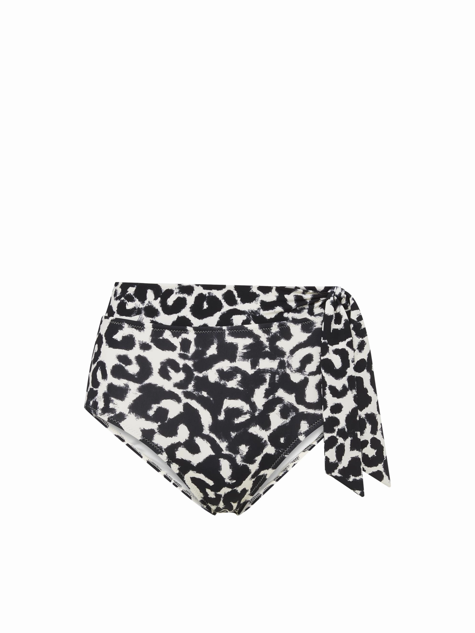 Vacation Style Side Tie High Waist Bottom Mia Leopard