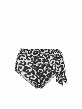 Side Tie High Waist Bottom Mia Leopard Non Irritating Tagless Design Durable Closure