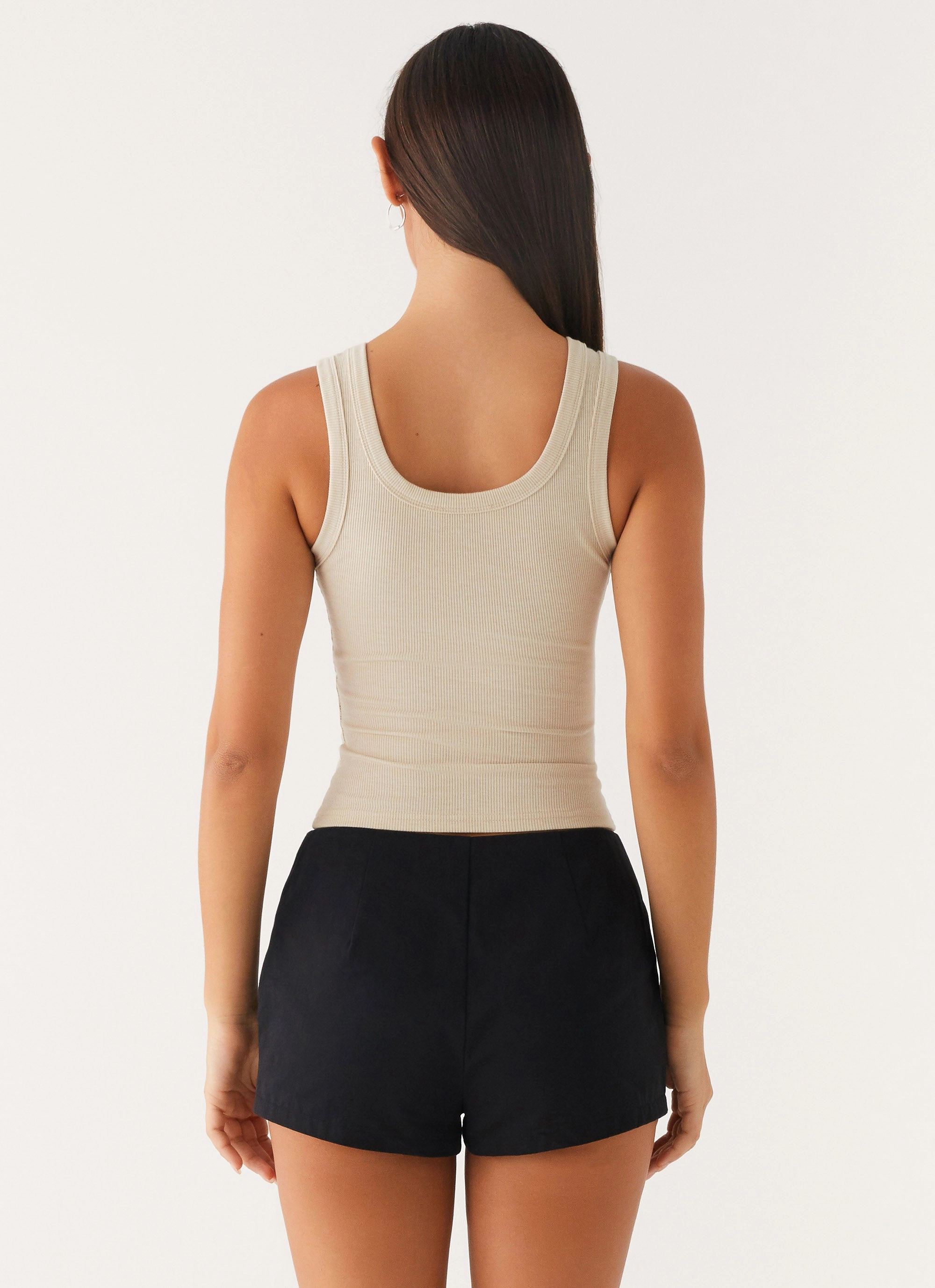 Signature Tank Top - Oatmeal Cozy Sweater Reflective Detailing