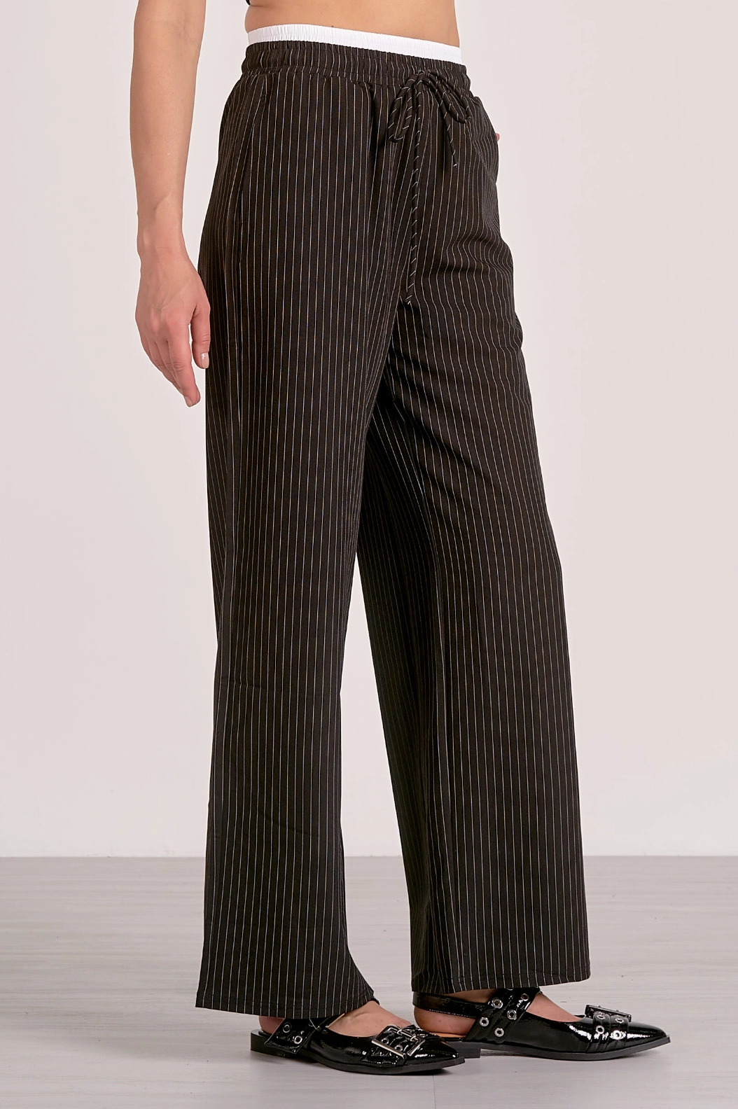 Pinstripe Trouser Pants Abrasion Resistant Surface Reinforced Shoulders
