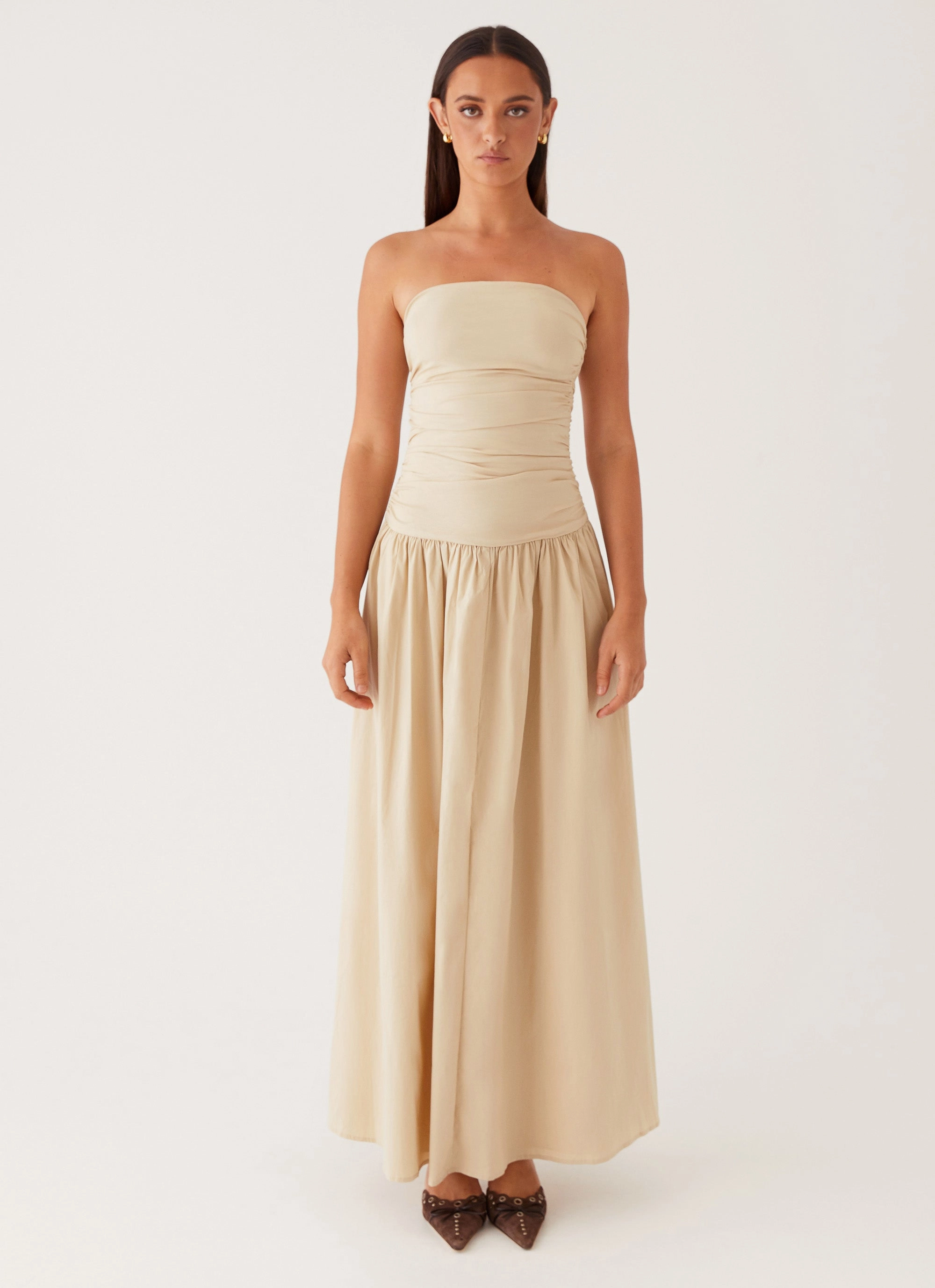 Carmel Maxi Dress - Ivory Shade Soft