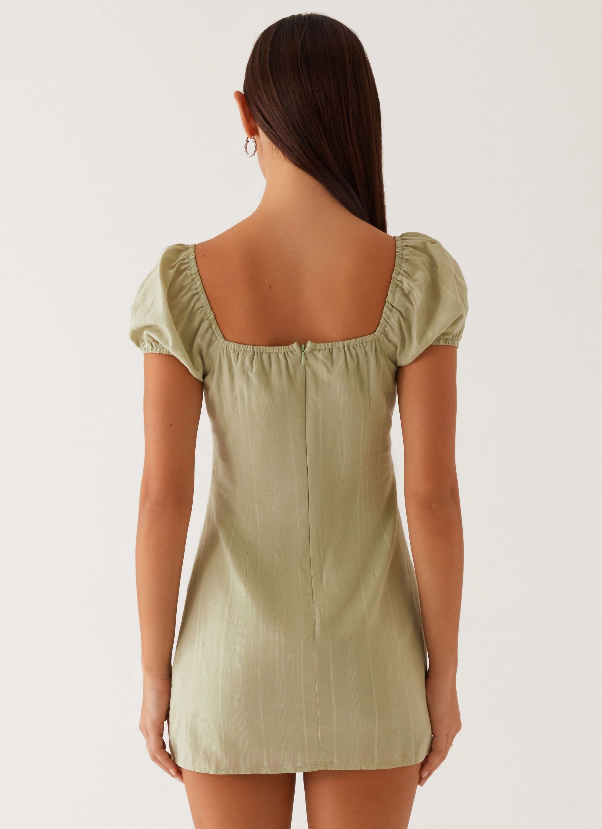 Baby-Shower Fran Mini Dress - Pastel Green