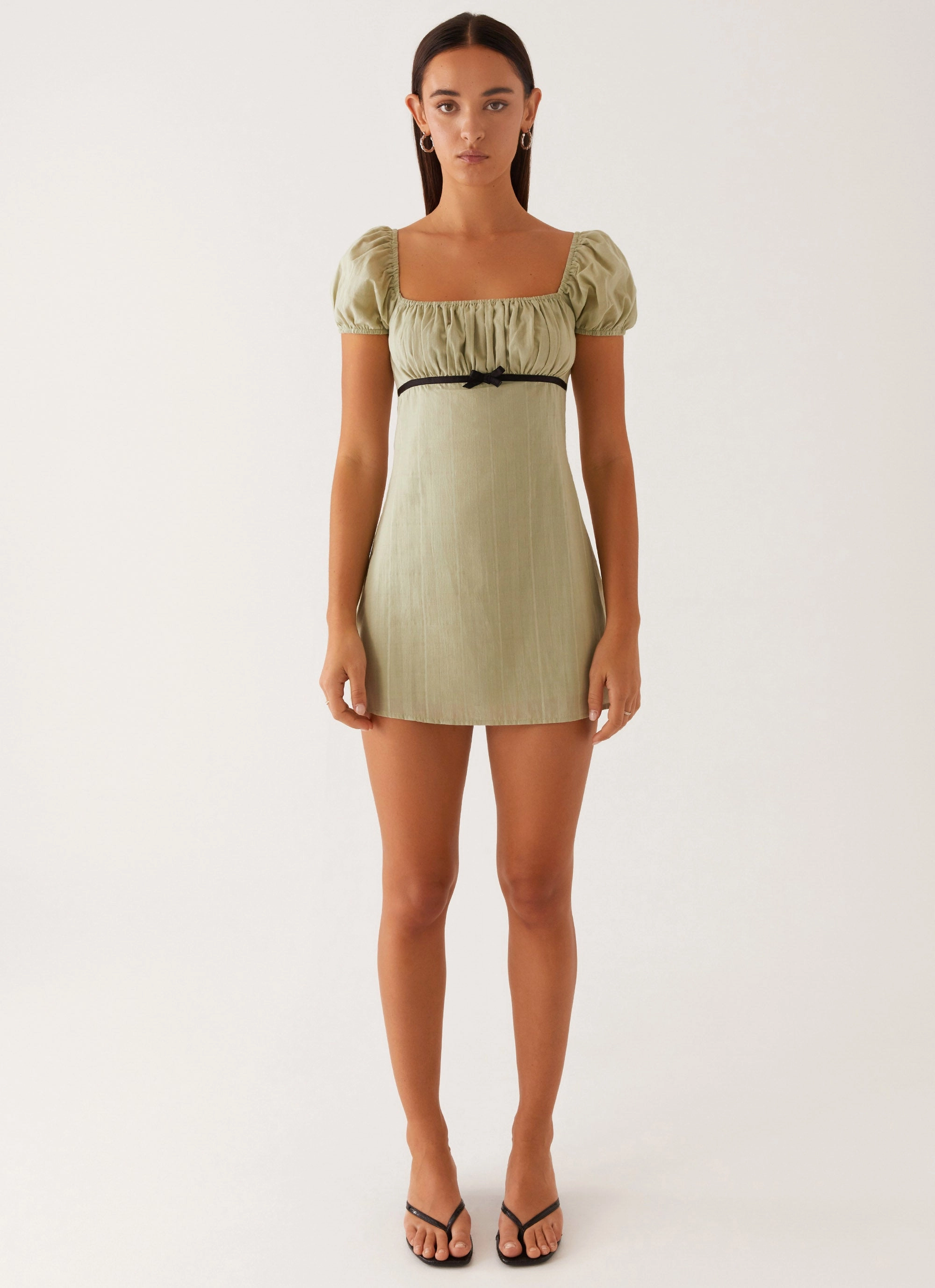 Fran Mini Dress - Pastel Green Cool Comfort