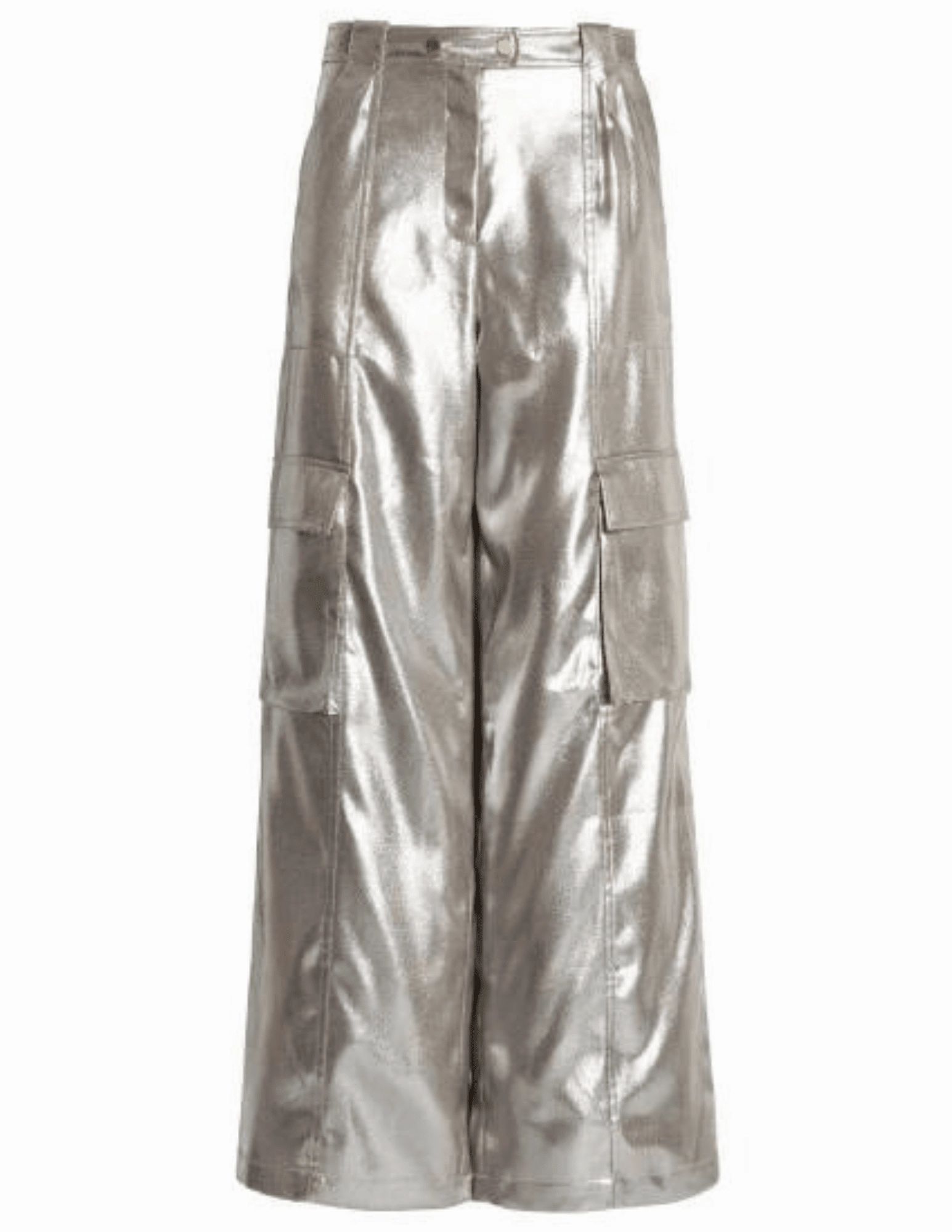 Simkhai Beatriz Metallic Satin Cargo Pant Essential Wear