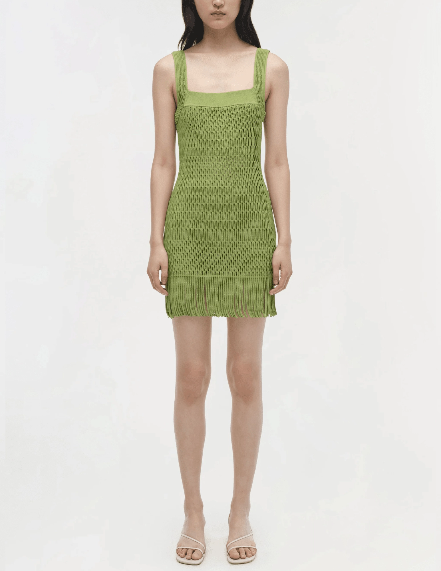 Travel-Essential Quick-Dry Simkhai Lyria Fringe Mini Dress SALE