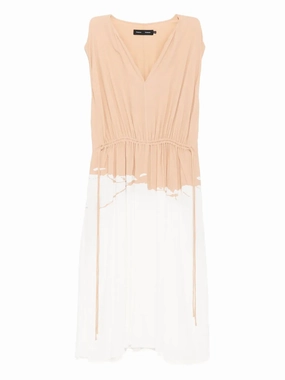 Ezra Dress in Khaki Multi Airy Weave Floral Swing