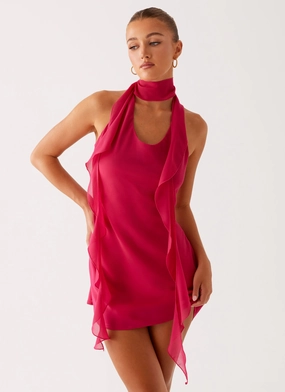 Tanner Mini Dress - Fuchsia Work Friendly