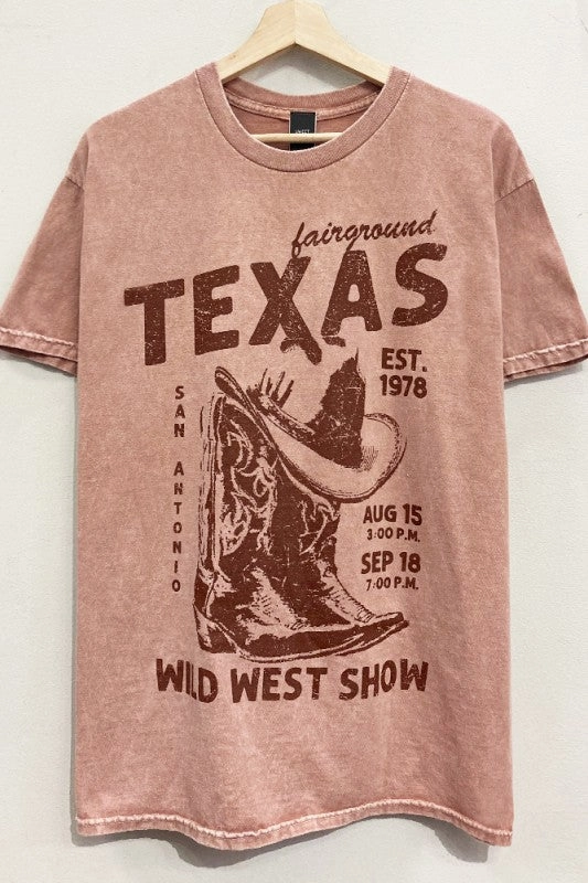 Texas Wild West Tee S-XL Everyday Comfort