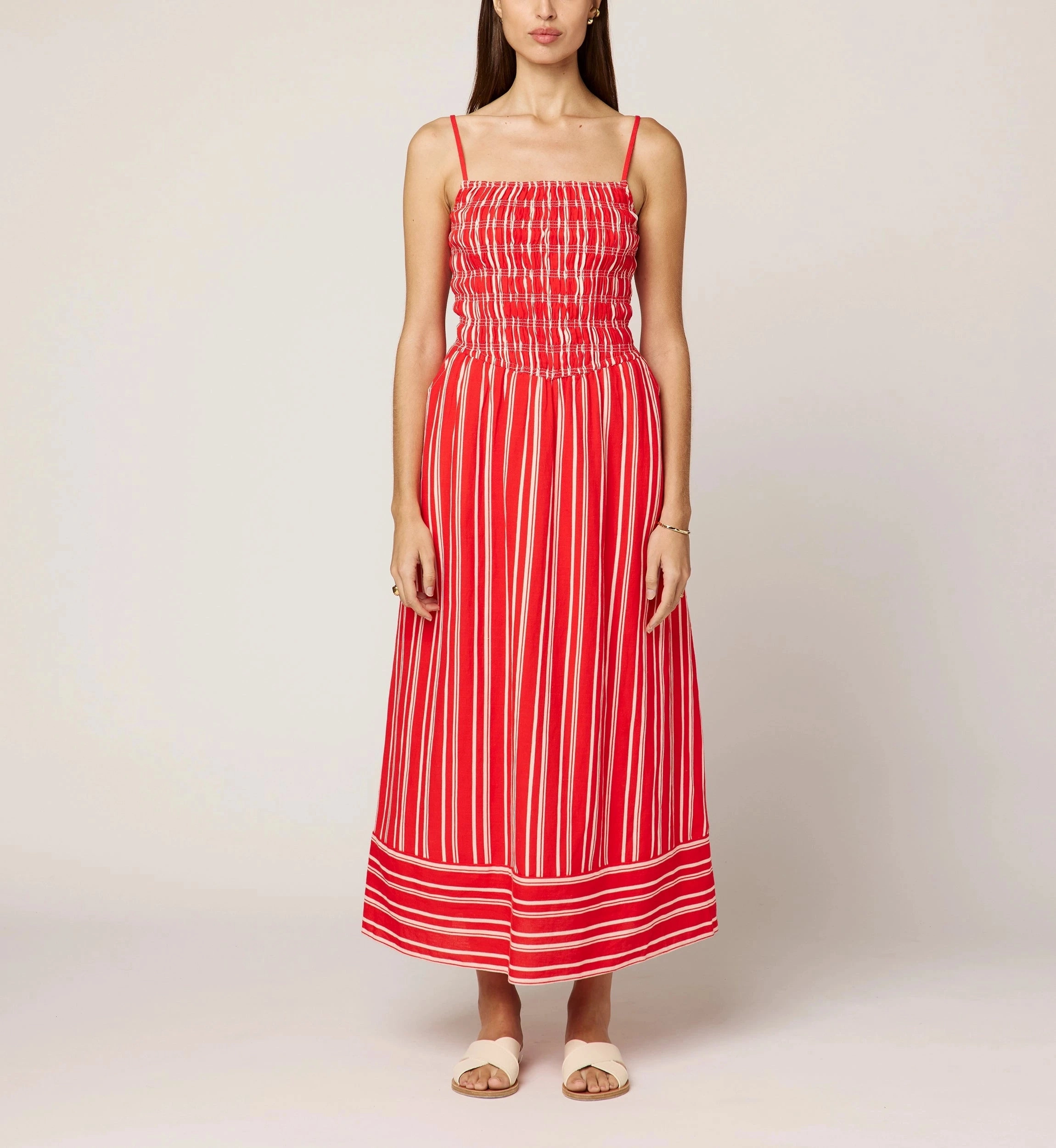 Free Step City Layering Lacey Ankle Dress | Poppy Red/Ivory