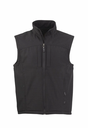 Simple Fit mesh ventilation STS Ranchwear Mens Weston Black Poly/Spandex Softshell Vest