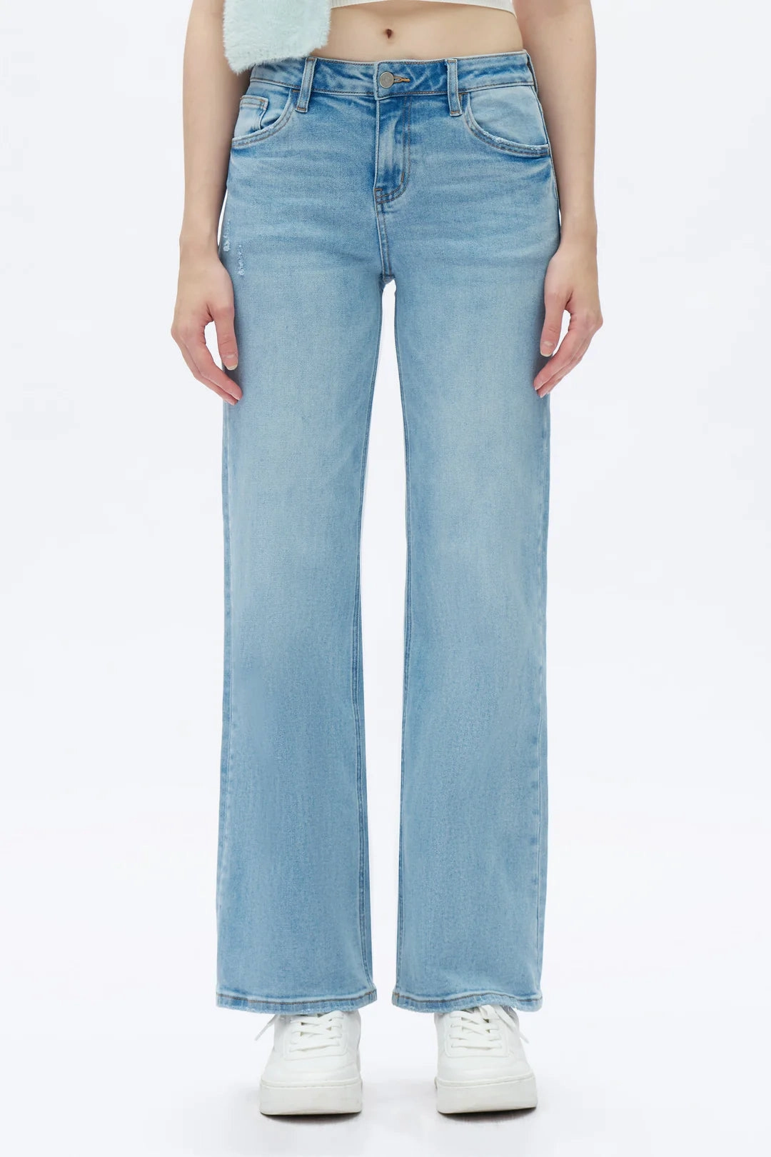 Breathable fabric Chilly Day Comfort Alsa Mid Rise Wide Leg Jeans