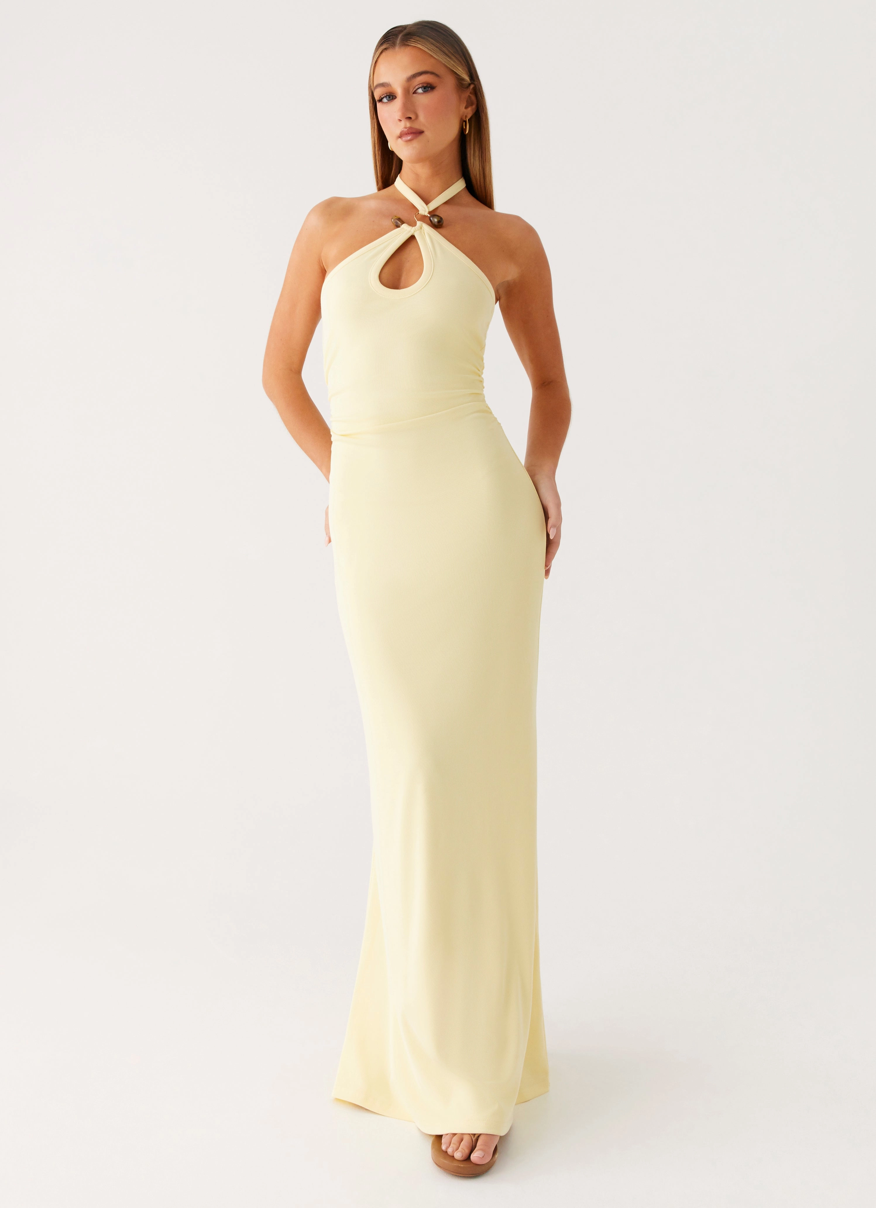 AdjustableStraps Instant Attraction Maxi Dress - Yellow