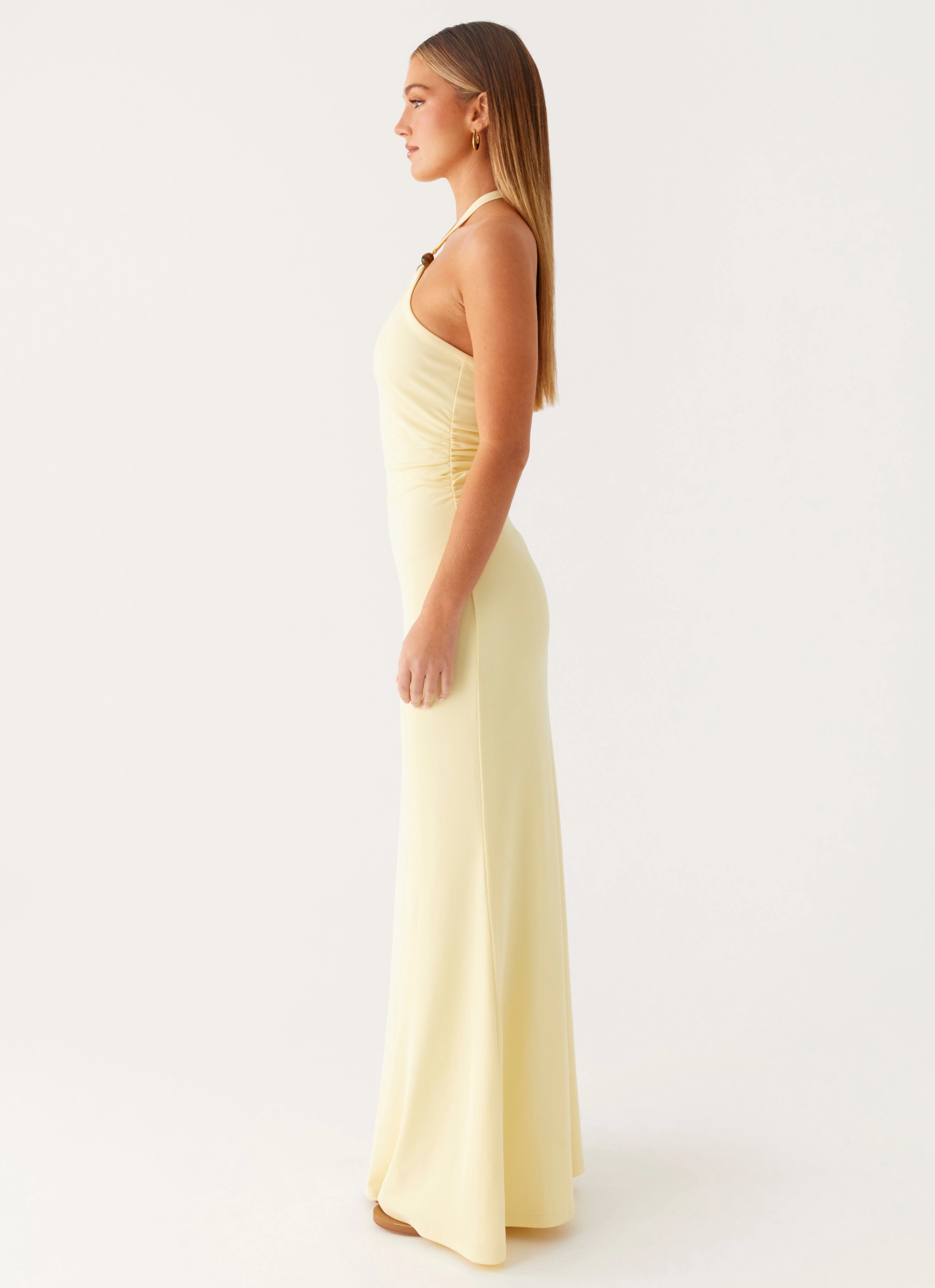 Instant Attraction Maxi Dress - Yellow TearResistantFabric Flattering Fit for All