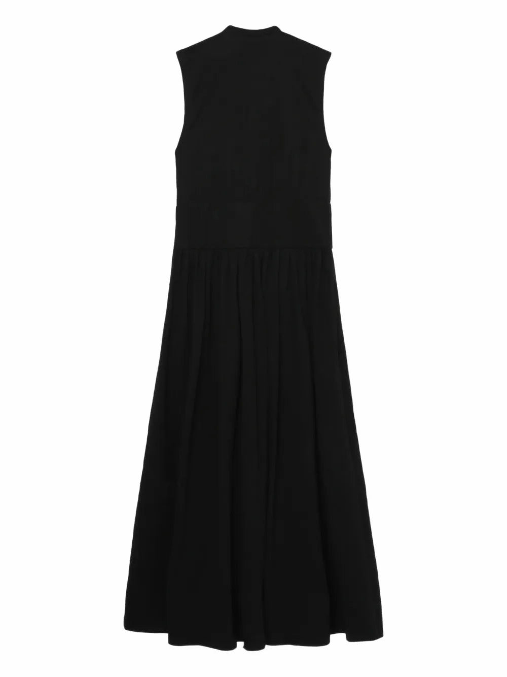 Sophisticated Vibe Sleeveless Cotton Tee Dress in Black
