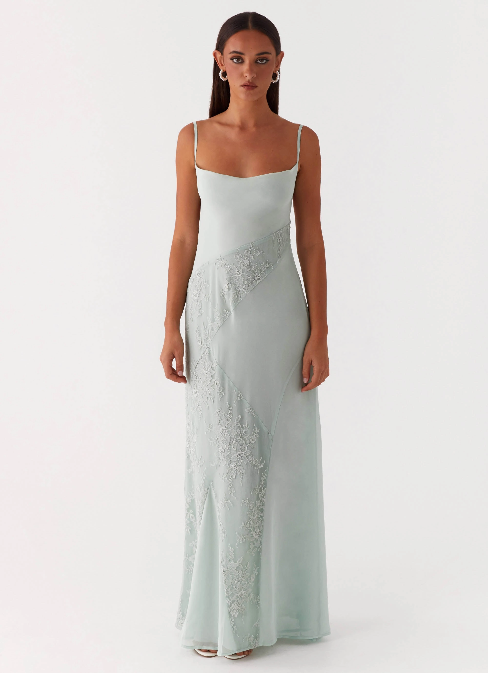 Feminine Details All-Season Comfort Gabriana Maxi Dress - Sage