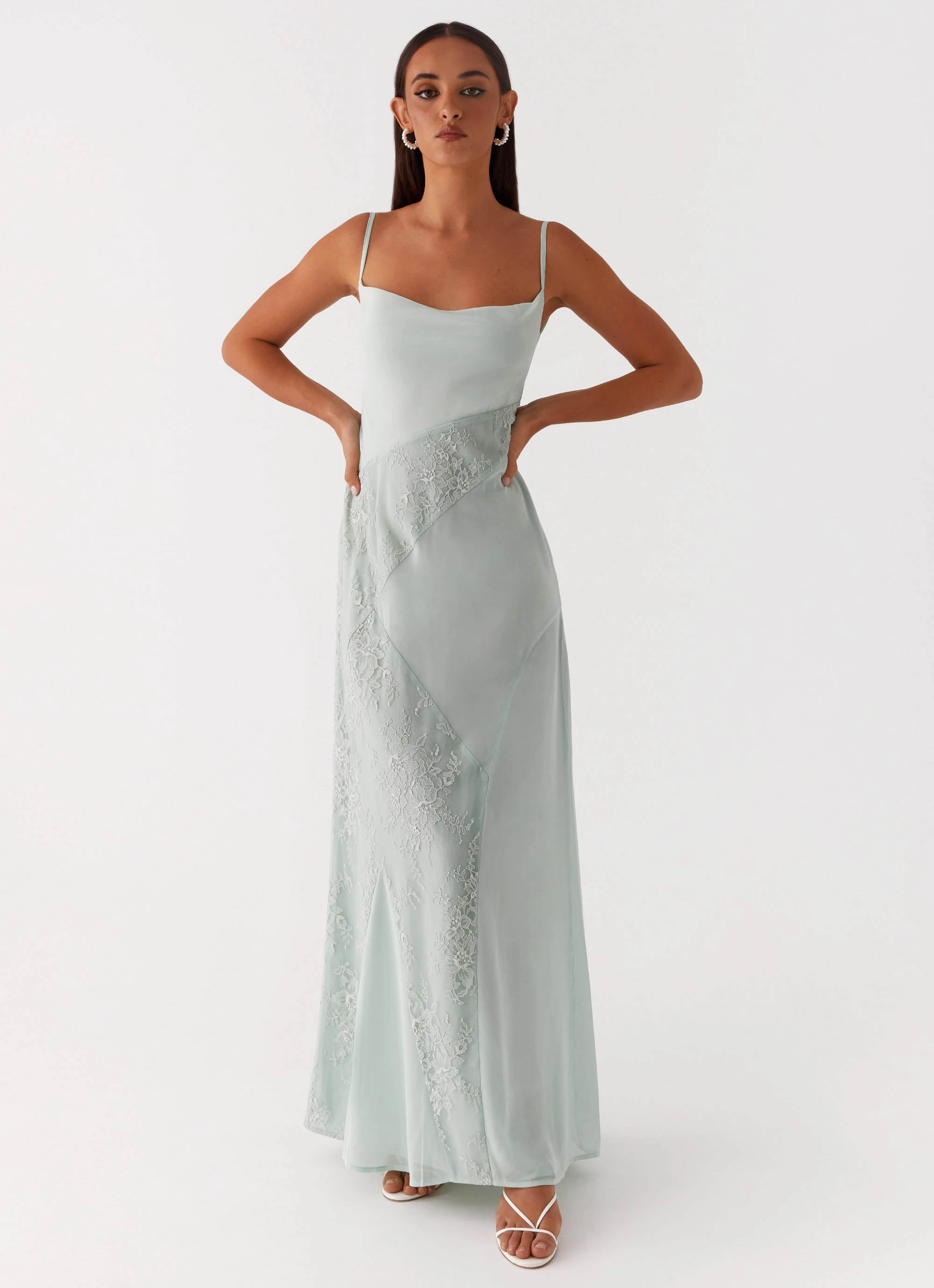 Gabriana Maxi Dress - Sage Fitted Mood