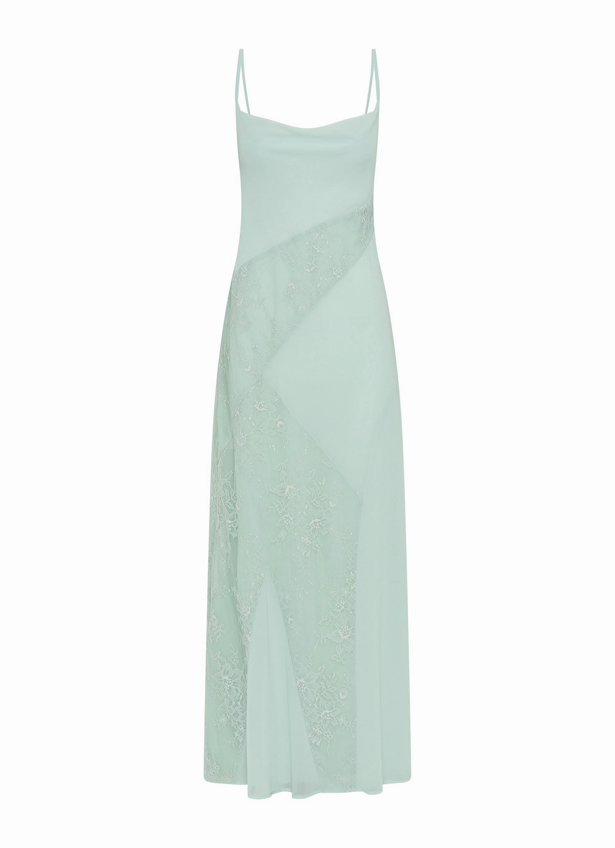 Gabriana Maxi Dress - Sage Chic Silhouette Belt Waist
