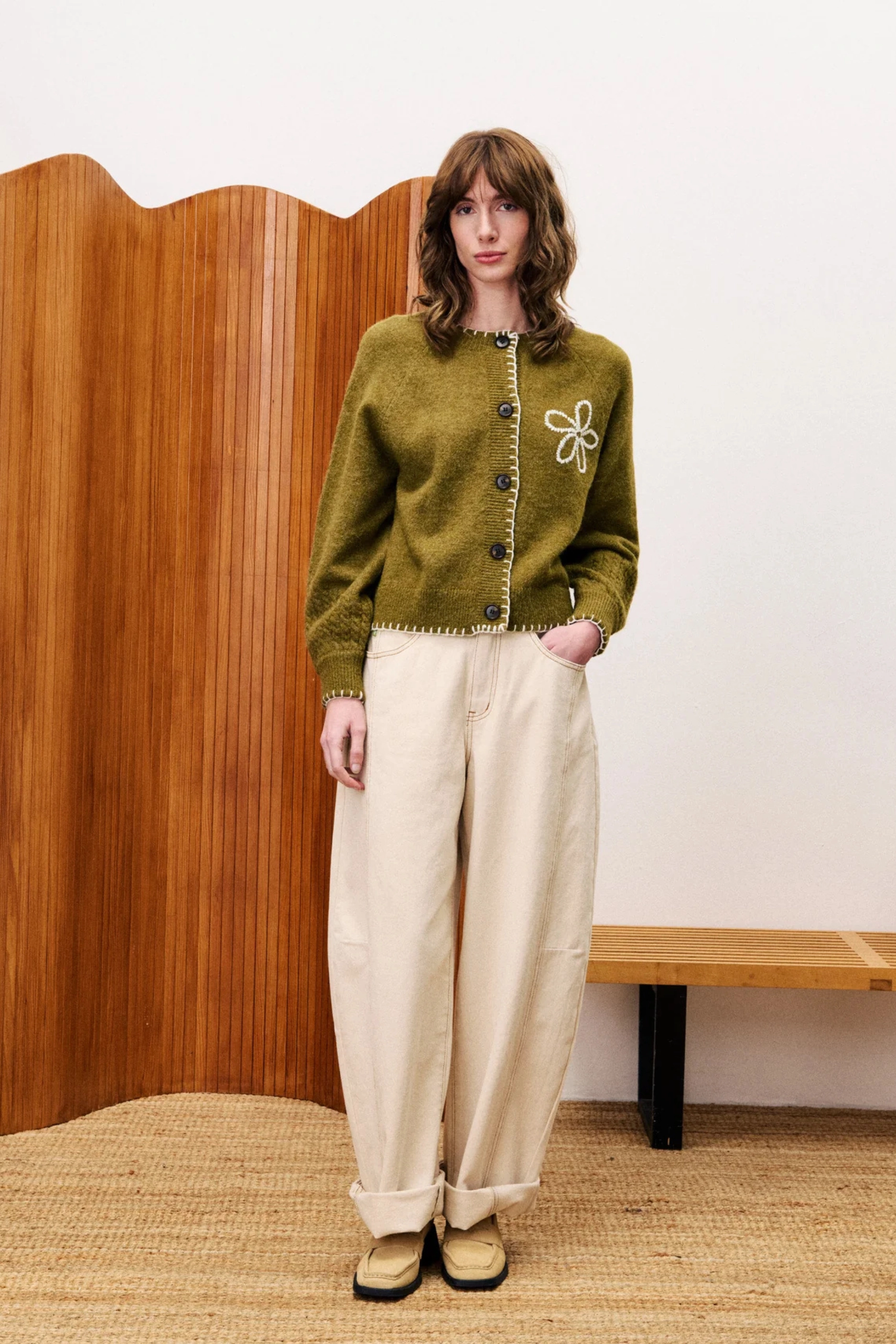 Simple Cut ContrastPlacket FRNCH Bancha Pant