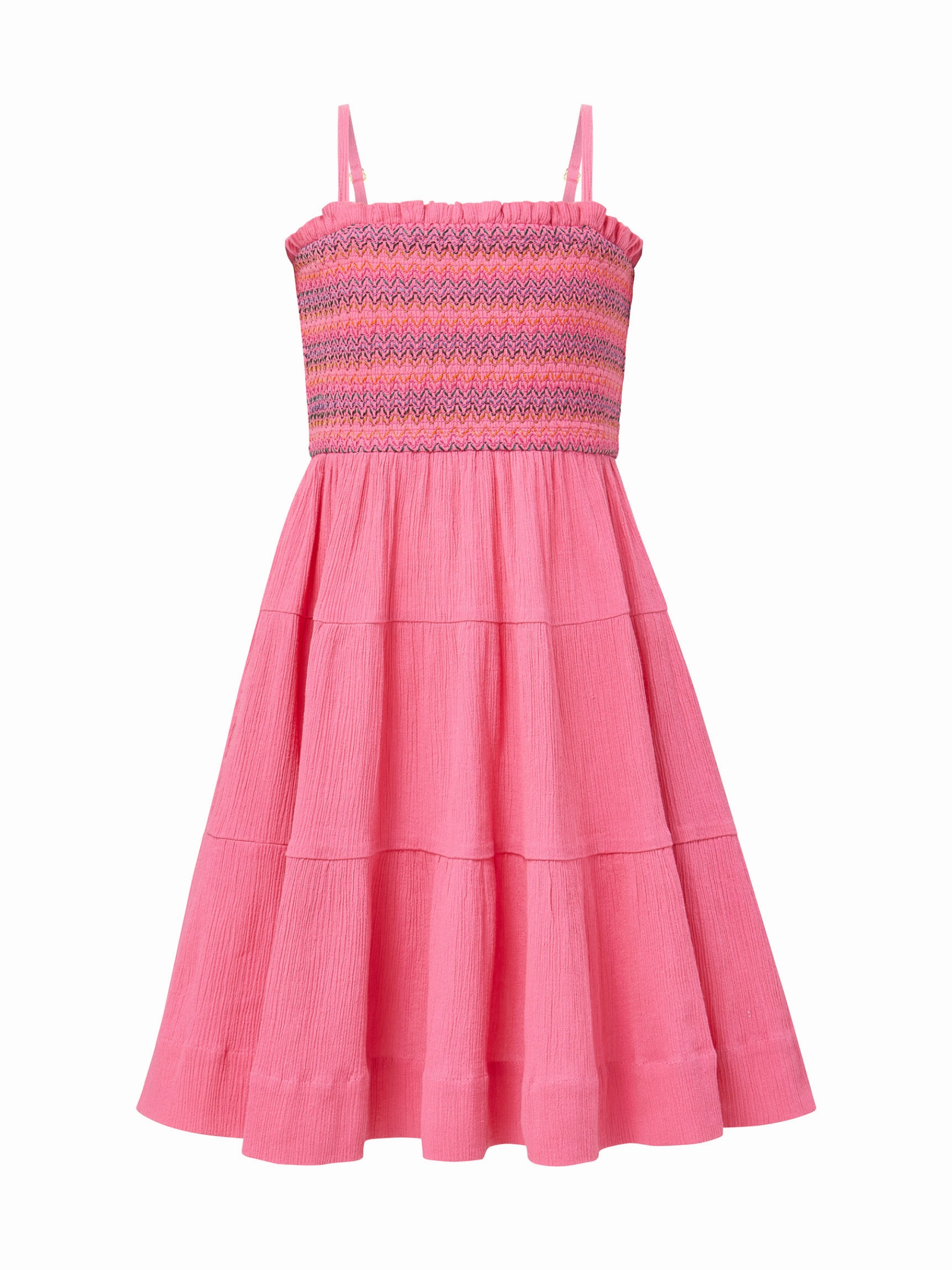 Girls Lila Dress In Hibiscus Low Profile Fasteners Reflective Trim