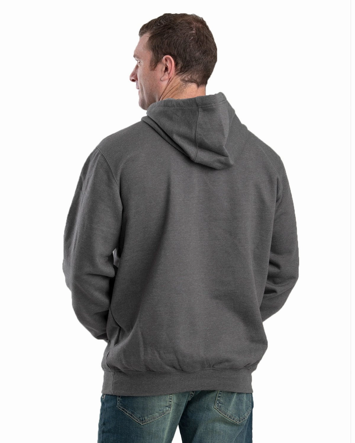 Berne Mens Tundra Pullover Graphite Hoodie Light Weight