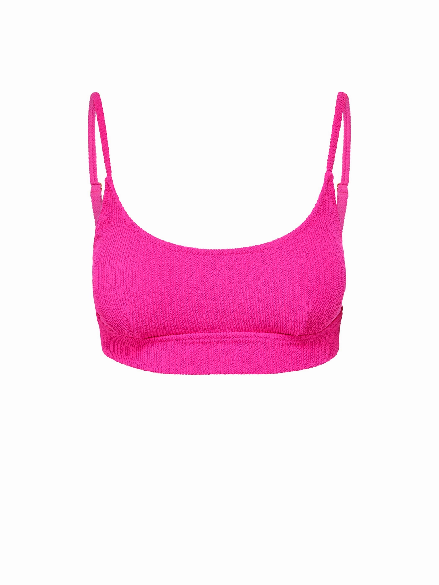 Erika Top Shocking Pink Textured Stripe Convertible Strap System