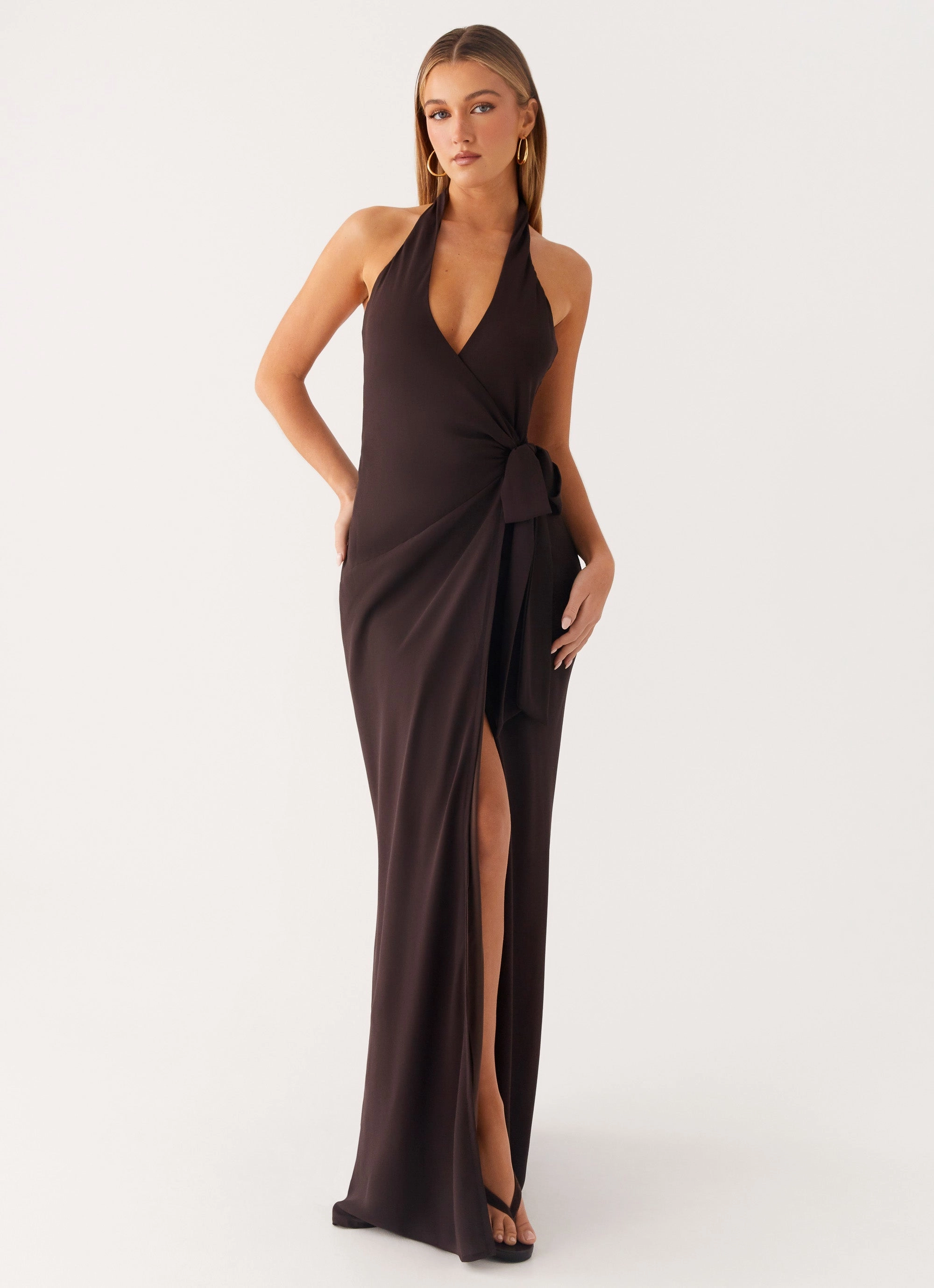 Slender Look So Chic Maxi Dress - Cool Chocolate
