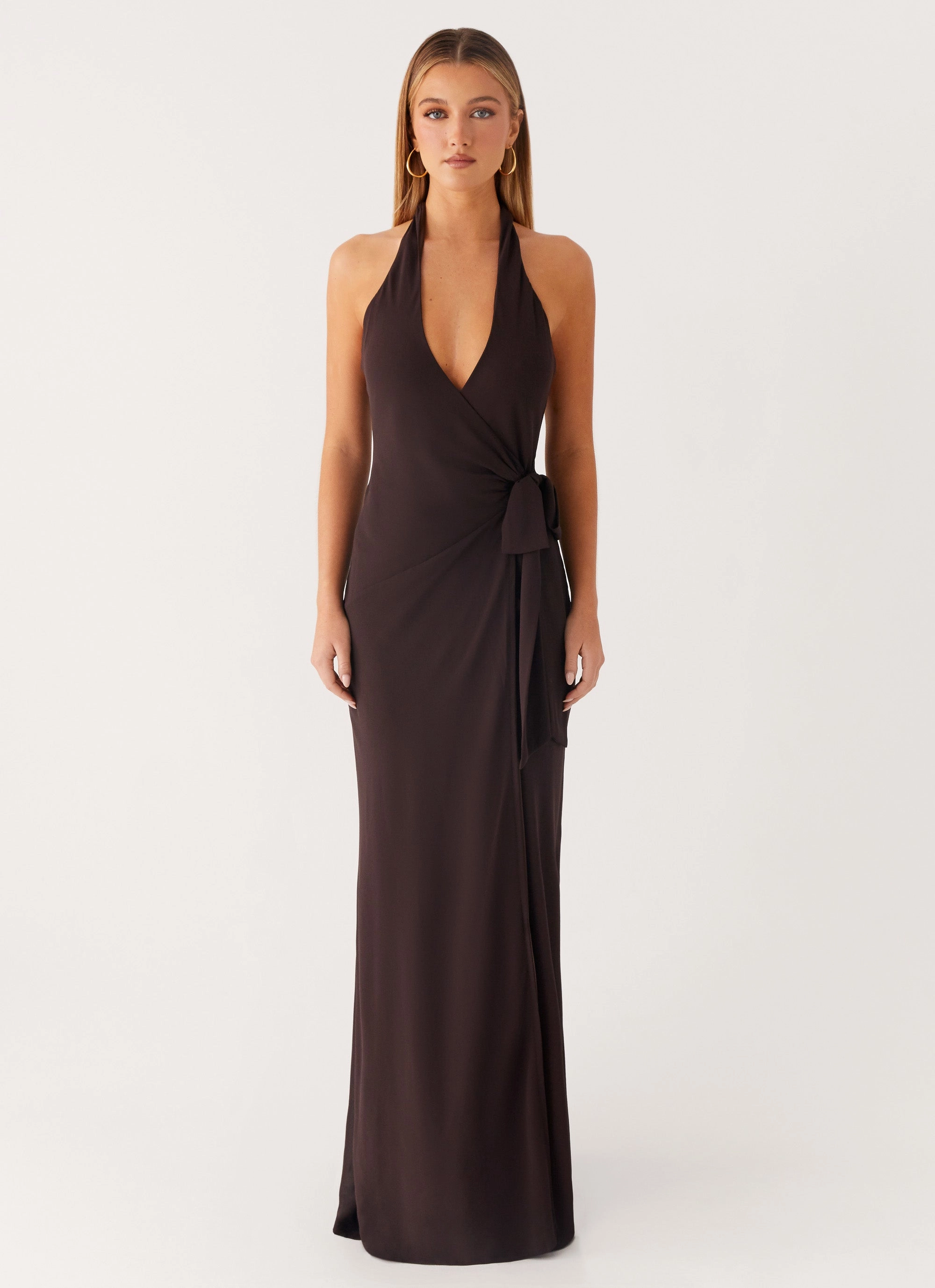 Abrasion-resistant So Chic Maxi Dress - Cool Chocolate