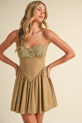 Bold Statement Work-Ready Look Sofia Lace Mini Dress