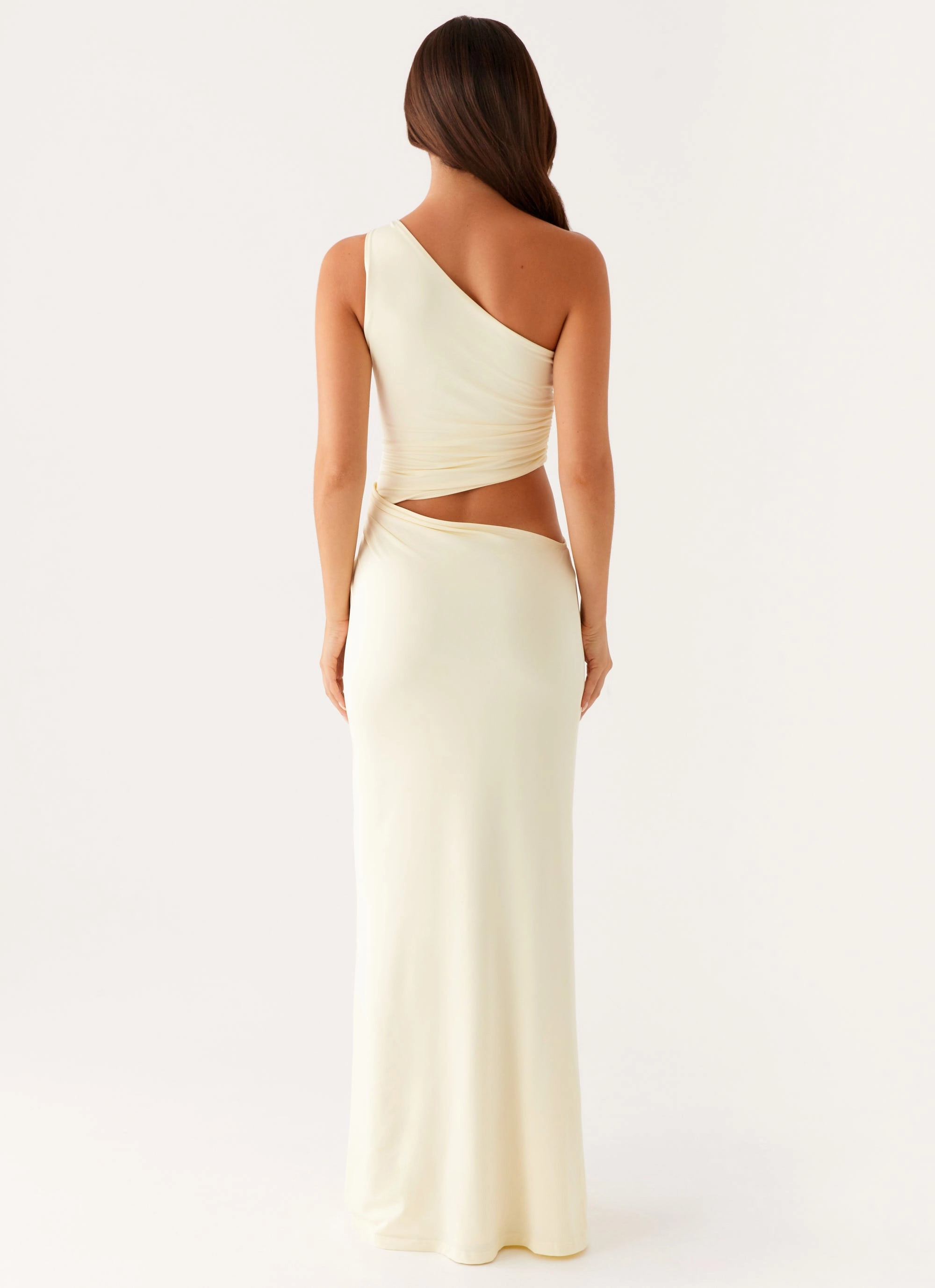 Peta Maxi Dress - Yellow Flattering Silhouette