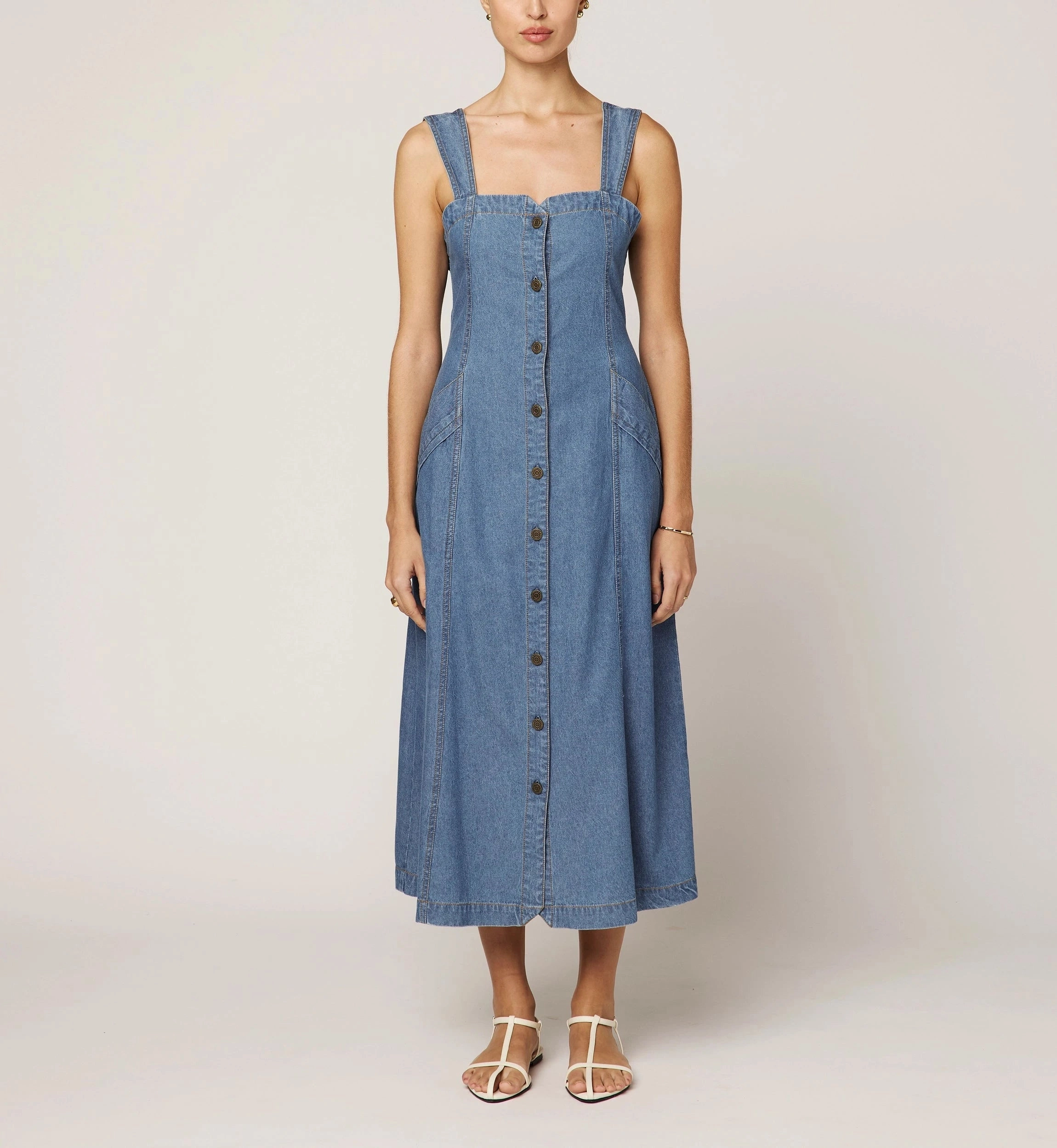 All-day Comfort Liberty Midi Dress | Light Denim