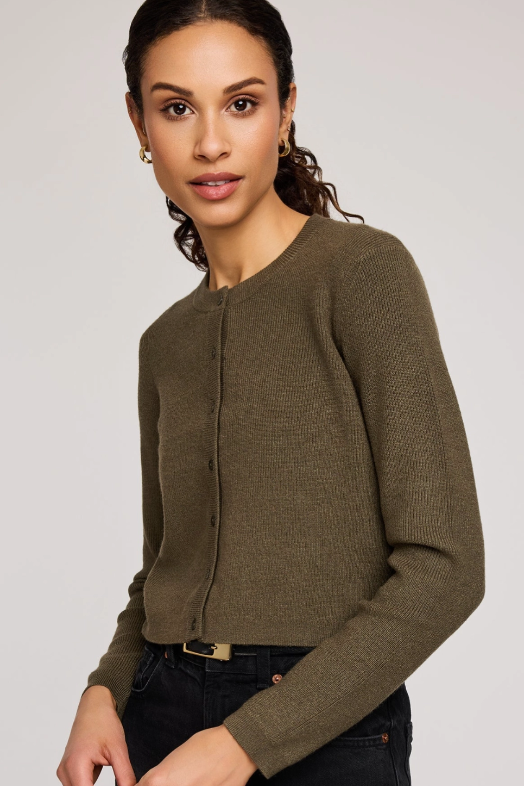 Mirabelle Cardigan - Olive Layering Essential Essential Knitwear