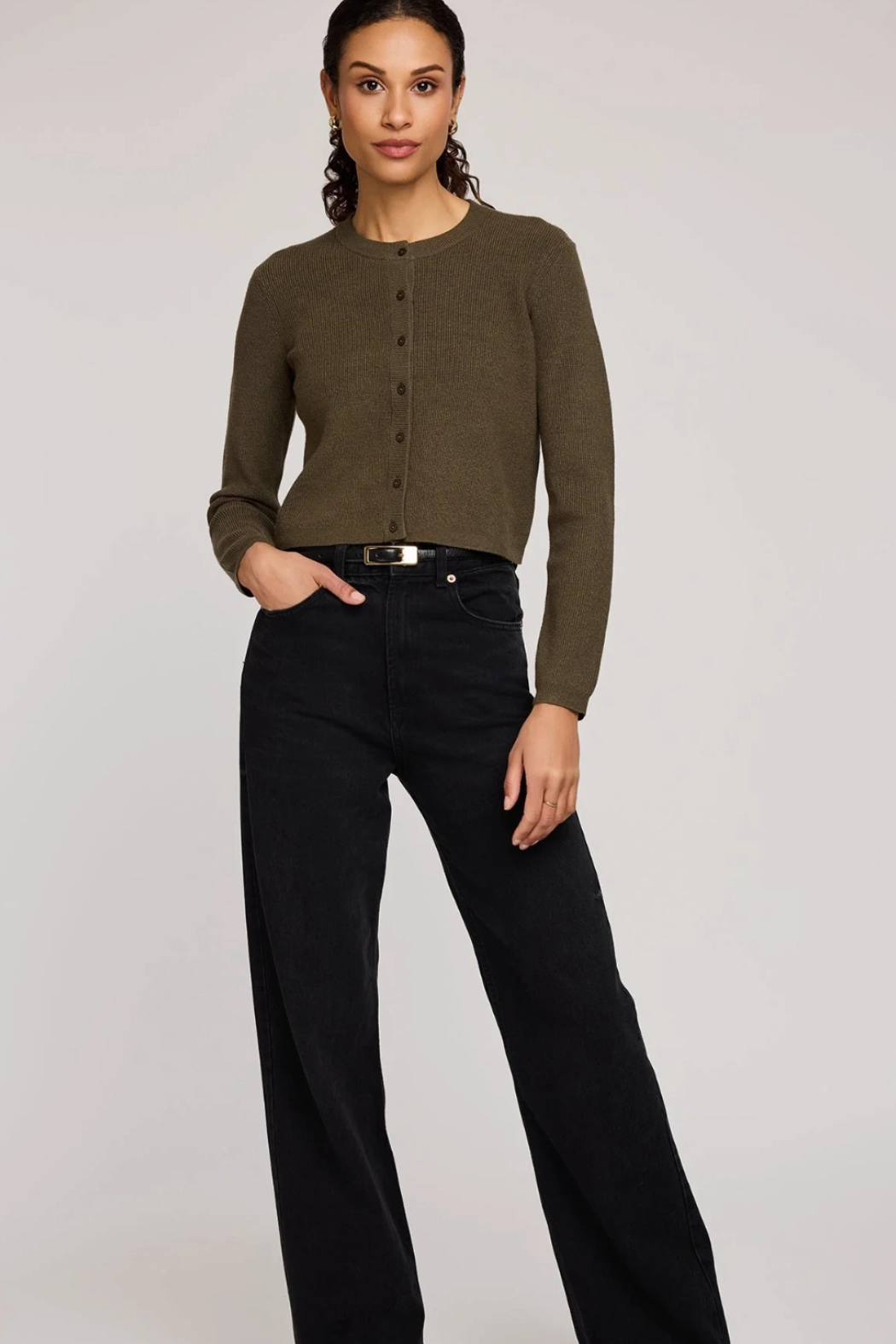 Mirabelle Cardigan - Olive Soft Touch AllDay Comfort Design