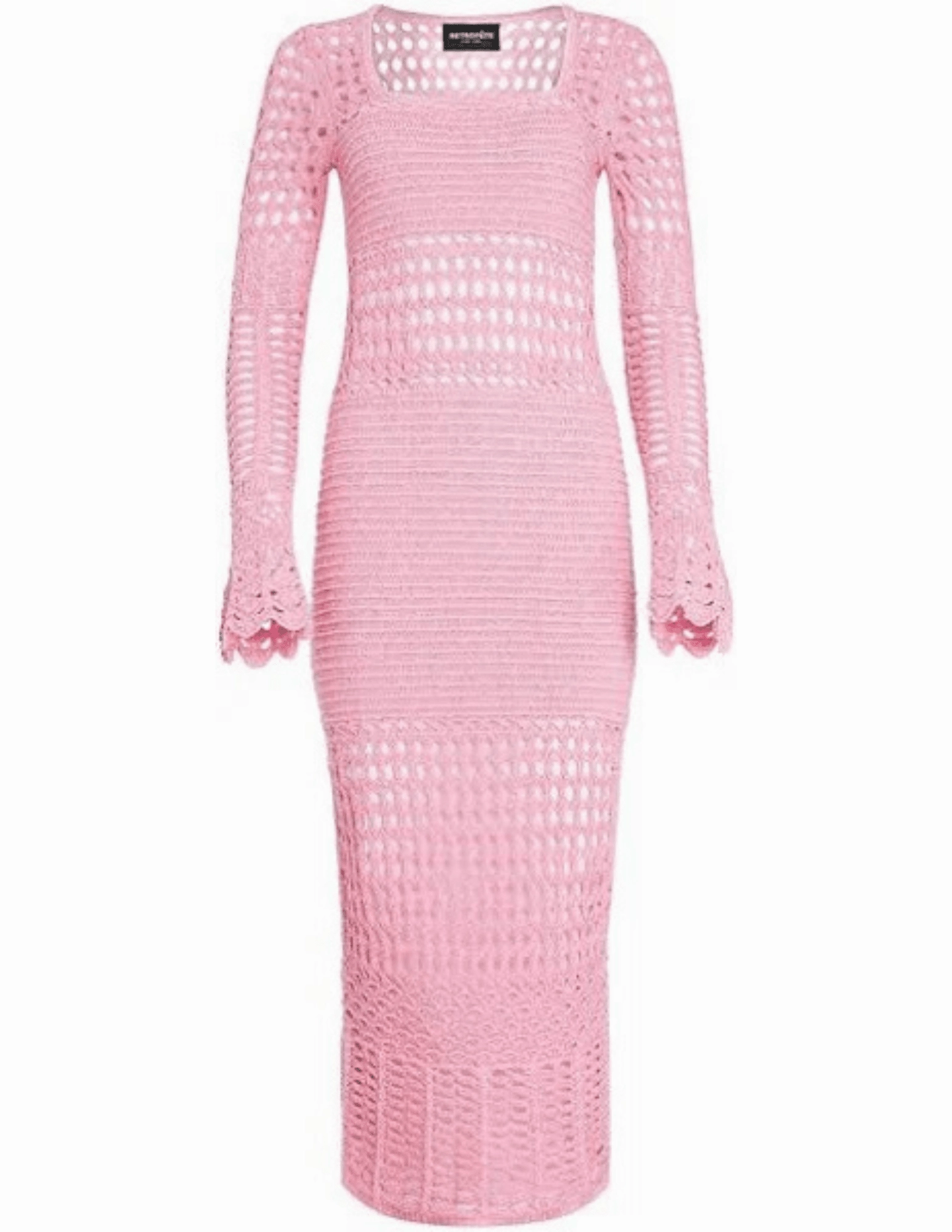 TearResistantMaterial Travel Essential Retrof??te Airie Knit Crochet Midi Dress