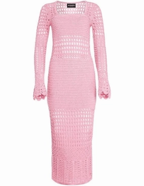 TearResistantMaterial Travel Essential Retrof??te Airie Knit Crochet Midi Dress