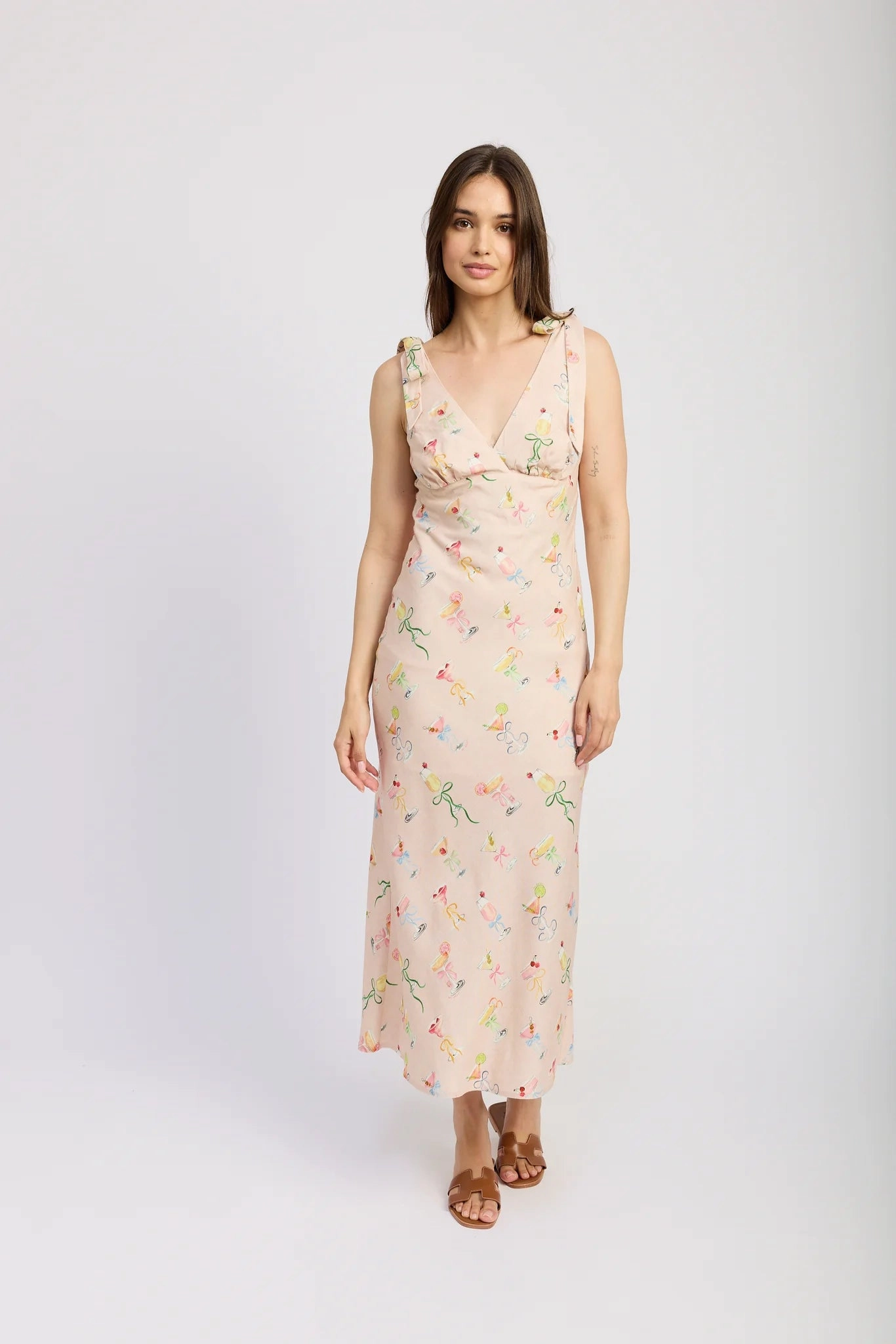 Subtle pattern Layerable Piece Mia Midi Dress