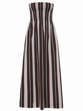 Sanya Maxi Dress in Athens Stripe Urban Drape