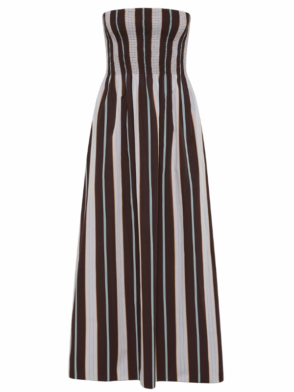 Sanya Maxi Dress in Athens Stripe Urban Drape