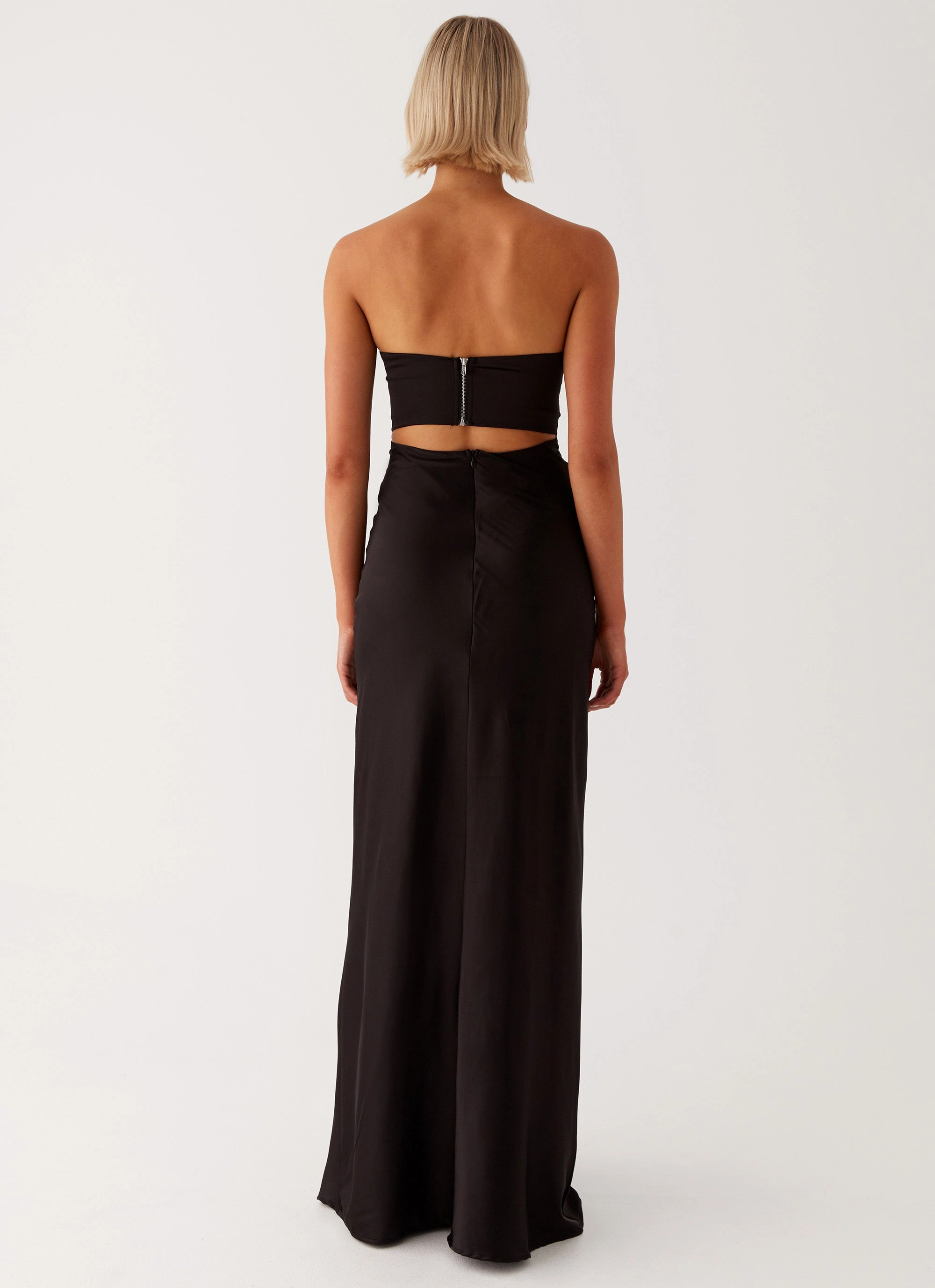 Tianna Strapless Maxi Dress - Black Casual Tone