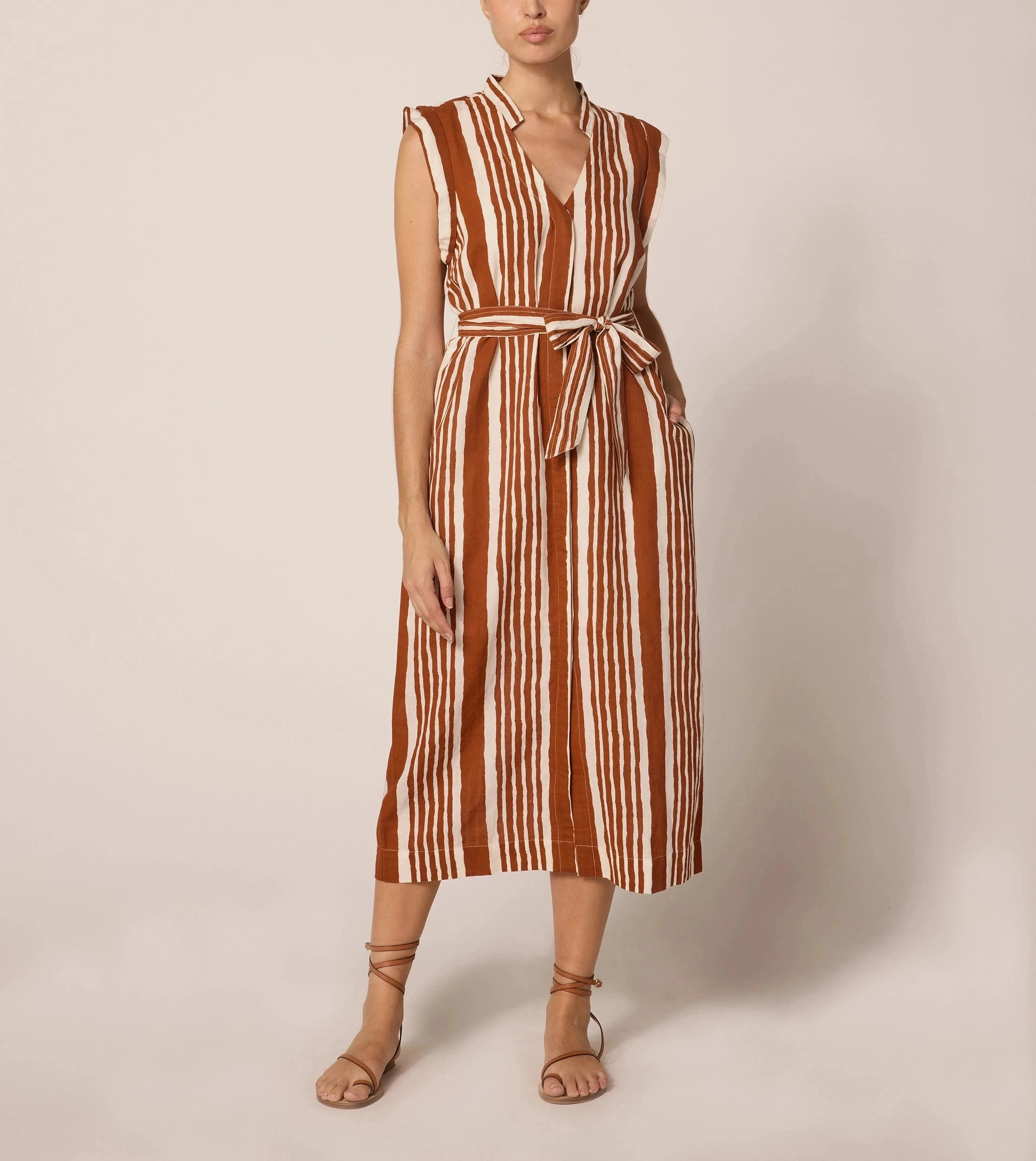 Fall Mood Lani Midi Dress | Vecchio Stripe
