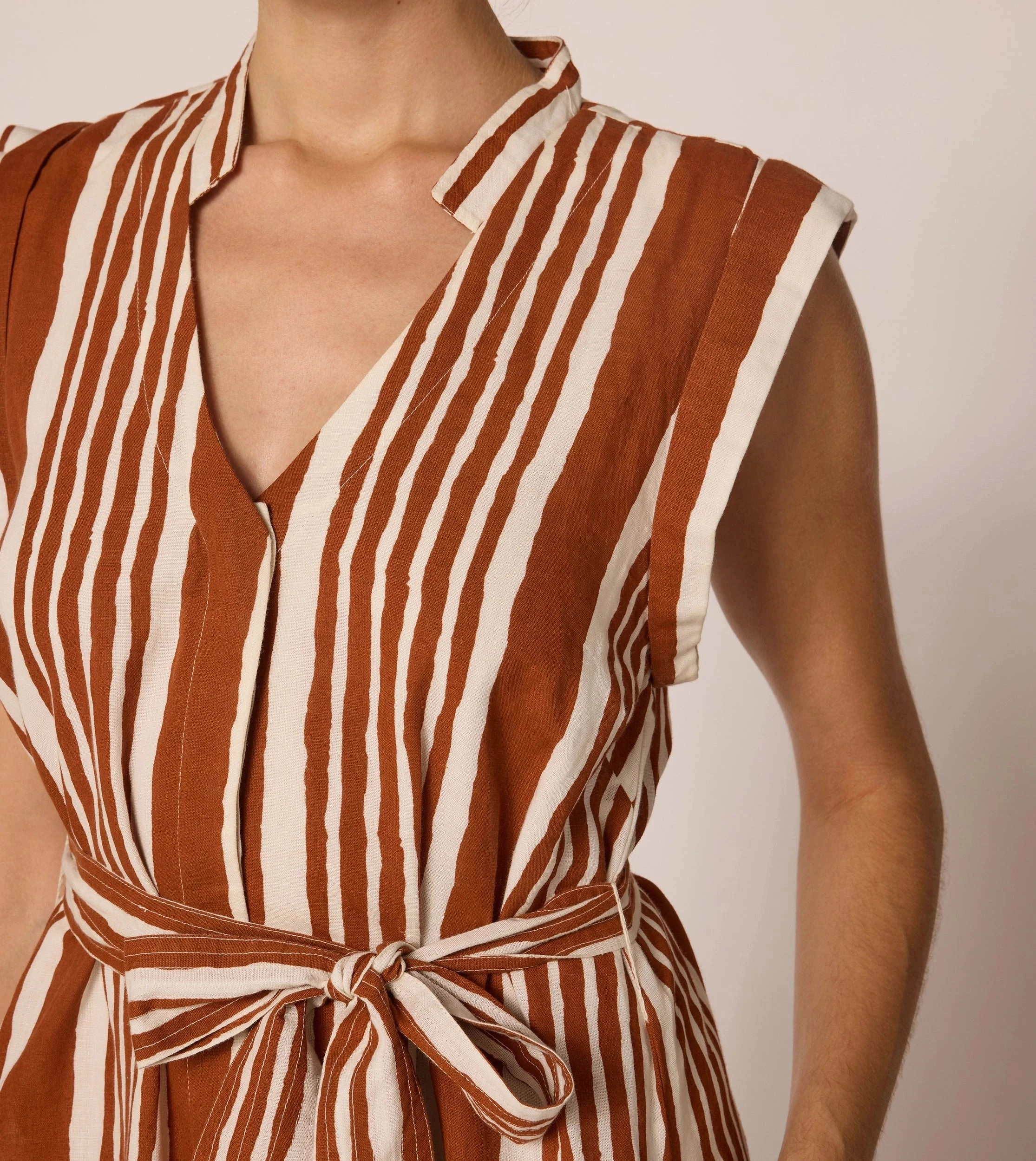 Versatile Layering Cut Lani Midi Dress | Vecchio Stripe