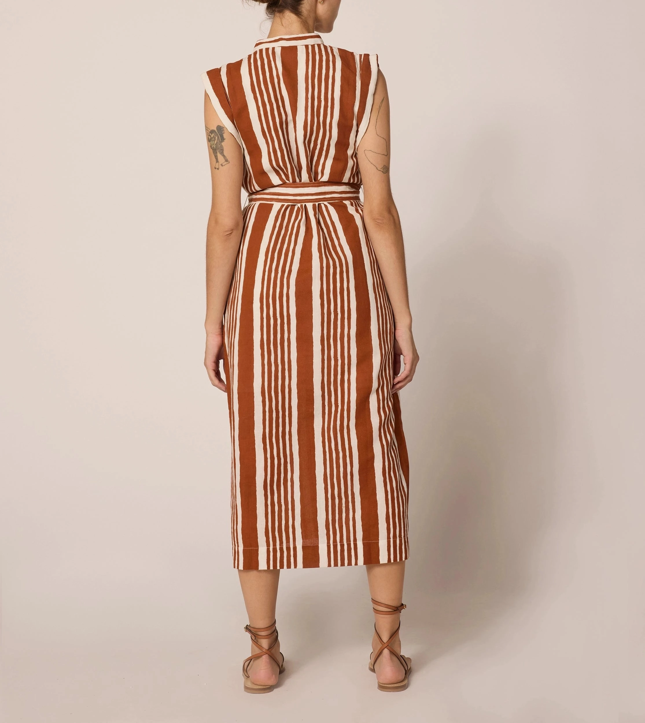Lani Midi Dress | Vecchio Stripe AntiOdorTreatment Double Stitched Hem