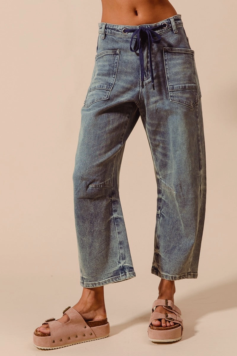 hypoallergenic Sleek and Soft Mid-Rise Denim Barrel Jeans