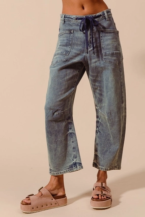 hypoallergenic Sleek and Soft Mid-Rise Denim Barrel Jeans
