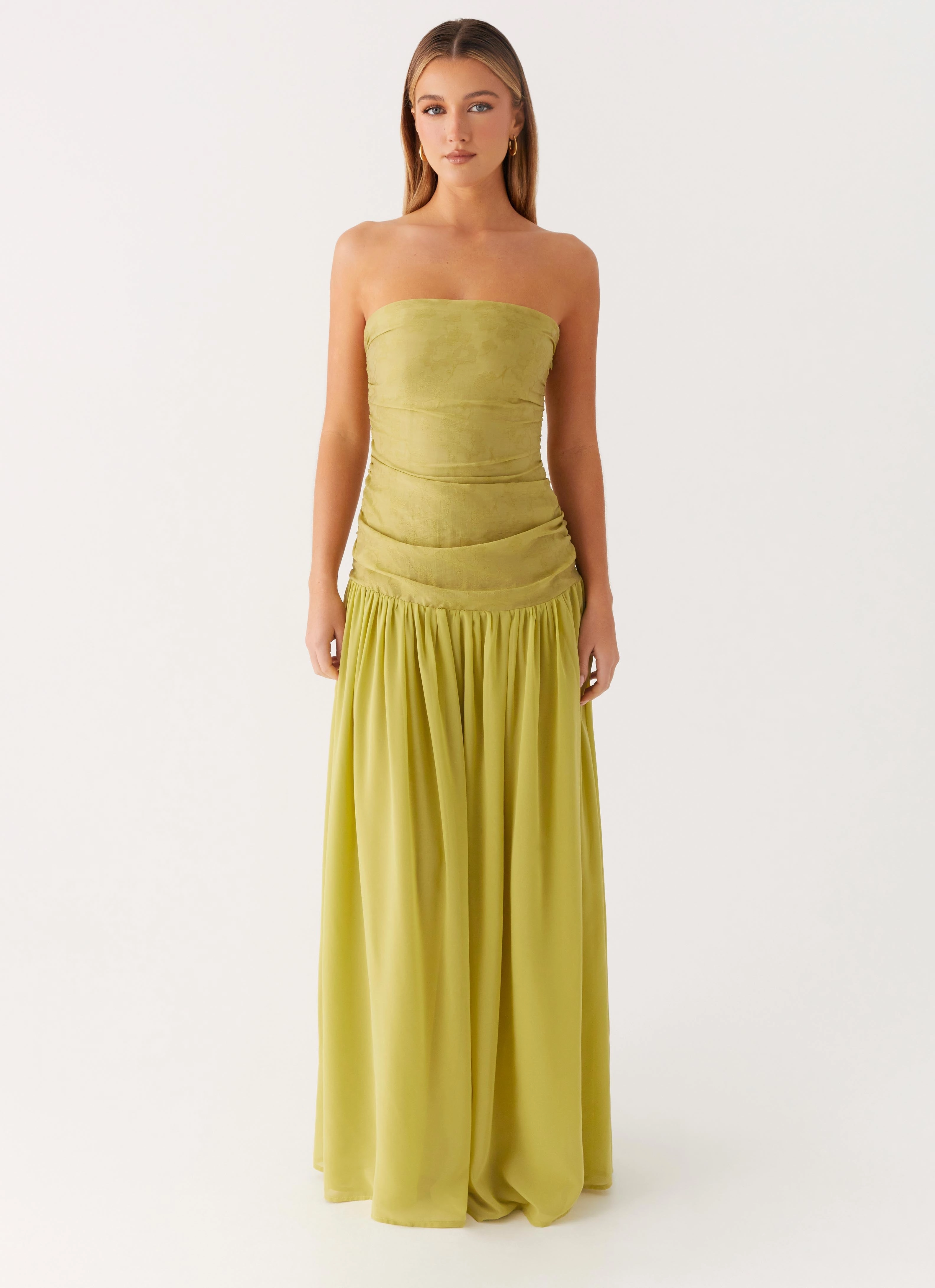 Dreamer Maxi Dress - Lime Zest Graduation-Event Dreamy Silhouette