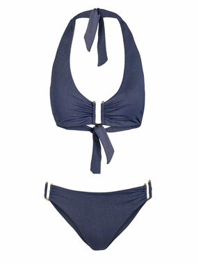 Sporty-Chic Shana Top   Layla U Bottom In Indigo Twill