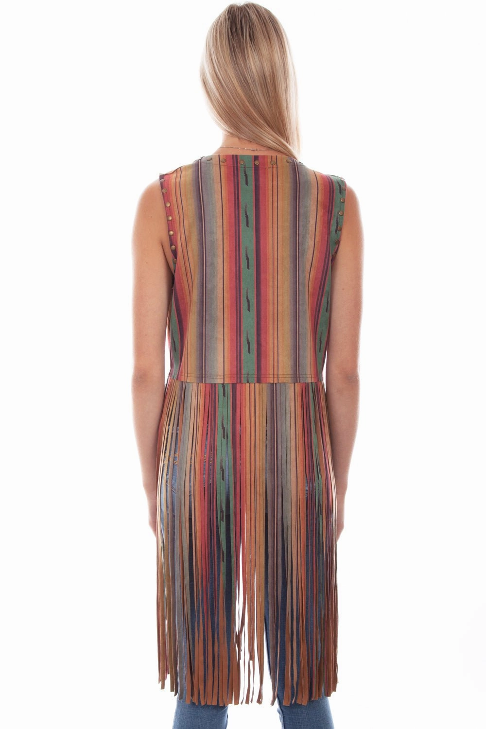 Scully Womens Serape Print Serape Polyester Blend Fashion Vest Knit Comfort Comfy Knit Layer